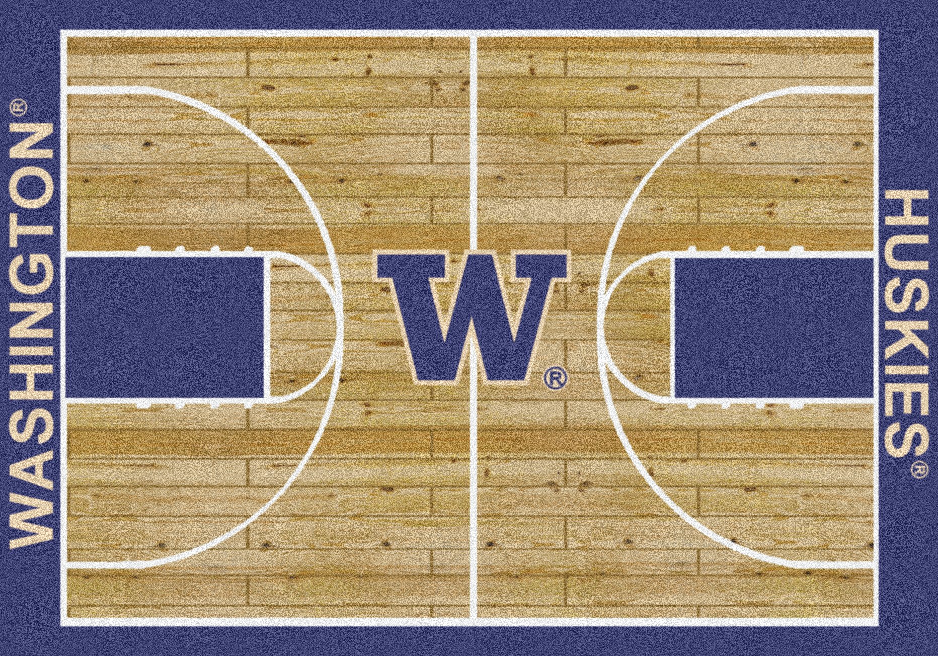 Washington Huskies NCAA College Team Logo Floor Mats - Non-Slip Home Decor Rug for Living Room, Bedroom, and Game Room - Perfect for Sports Fans and Home Decor