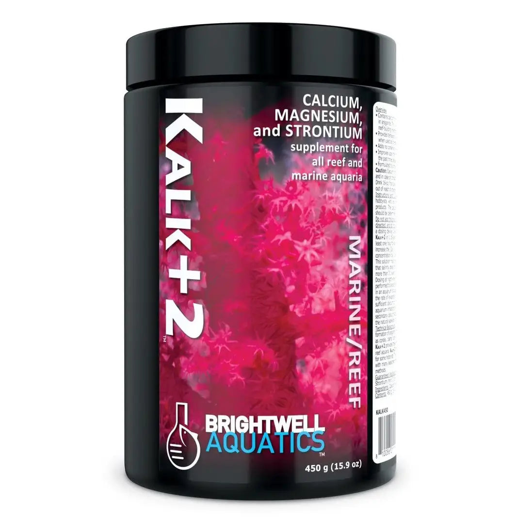 Brightwell Kalk+2 Advanced Kalkwasser Supplement 450g - Premium Calcium & Alkalinity Booster for Saltwater Aquariums & Coral Reef Tanks