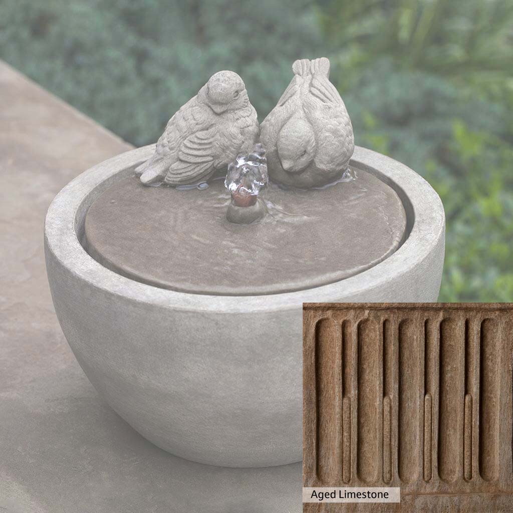 Campania International M Series Bird Fountain - Elegant Outdoor Garden Decoration for Birds | Perfect for Patio, Yard & Garden Decor