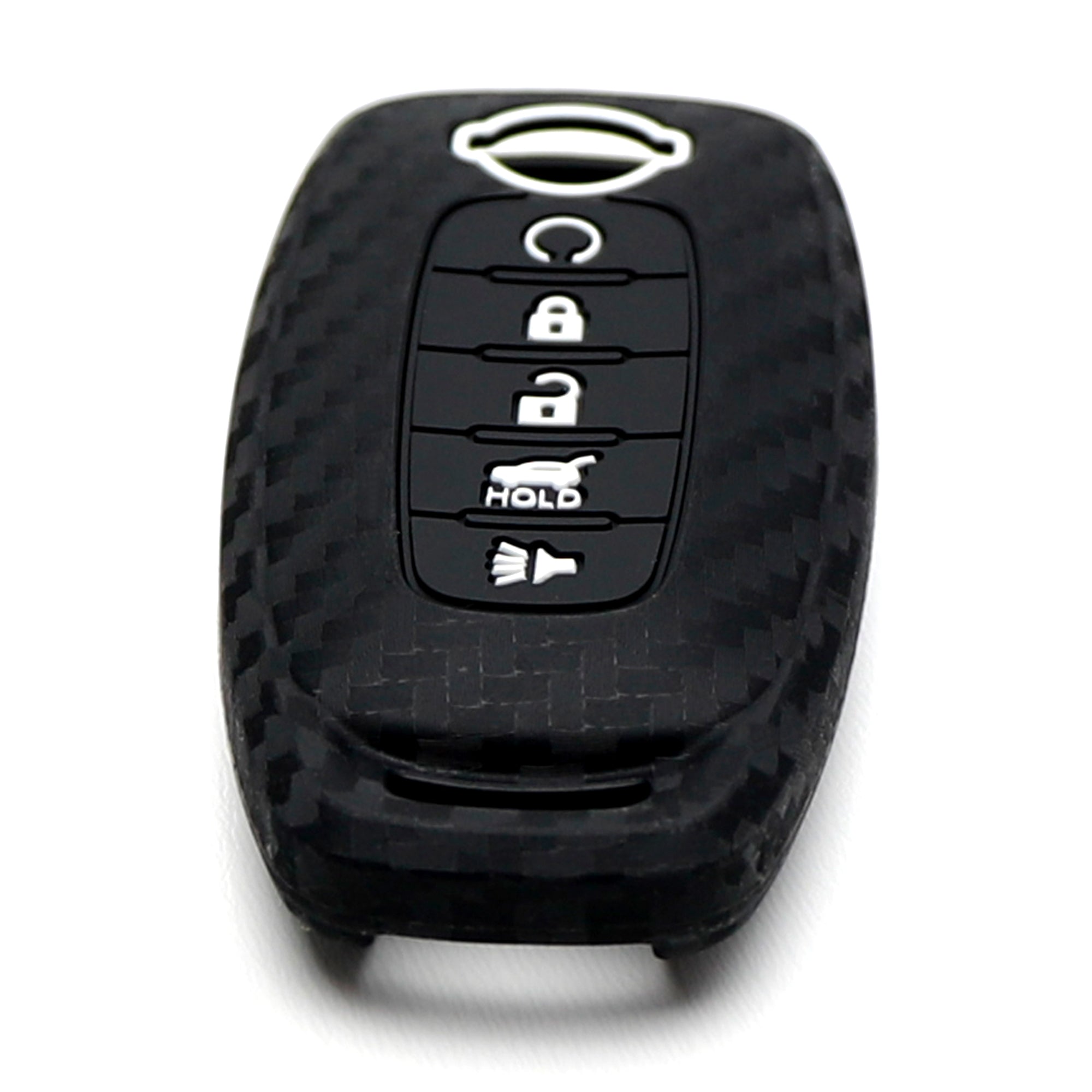 Premium Carbon Fiber Pattern Silicone Key Fob Cover for 2022+ Nissan Rogue & Pathfinder 5B - Durable Protection with Stylish Design (Perfect for Everyday Use, Gift Idea, Car Accessories Enthusiasts)