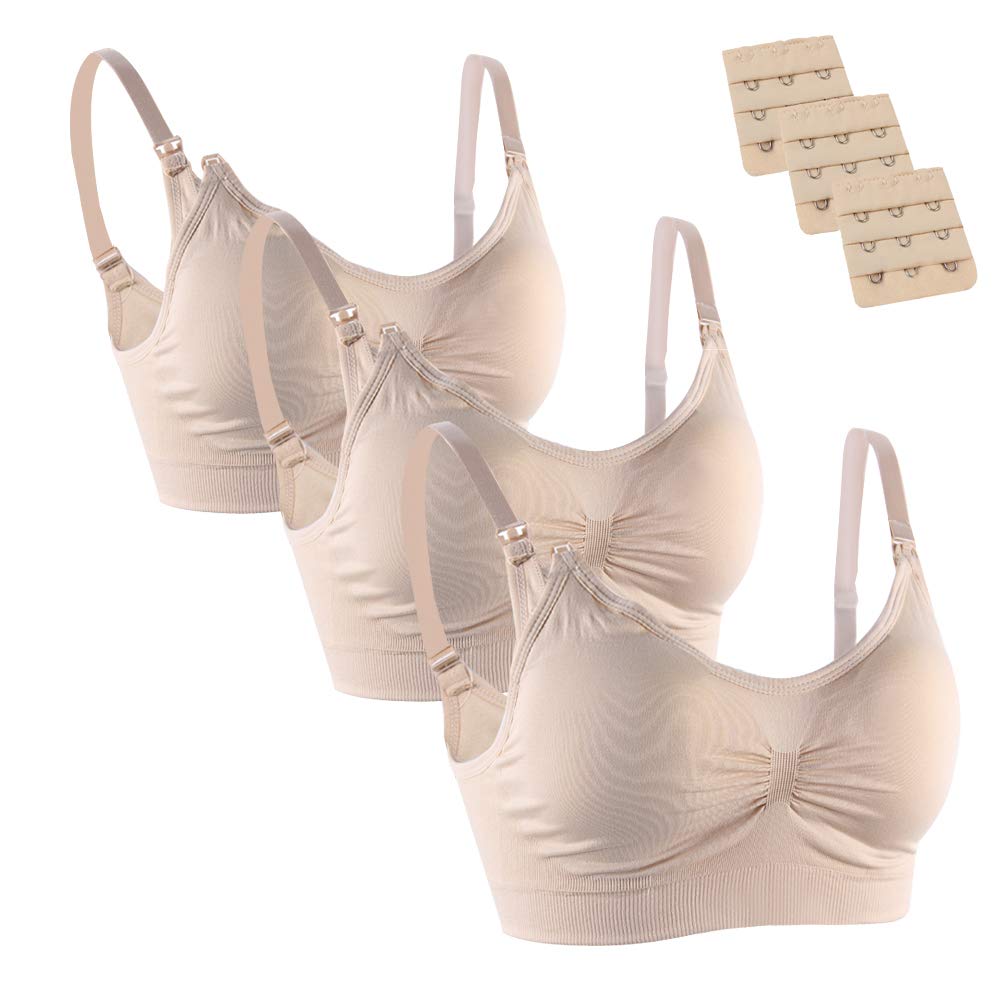 FeelinGirl Nursing Maternity Bra - Comfortable Sleep Breastfeeding Bras for Nursing Mothers - Perfect for Nighttime Feeding and Postpartum Recovery