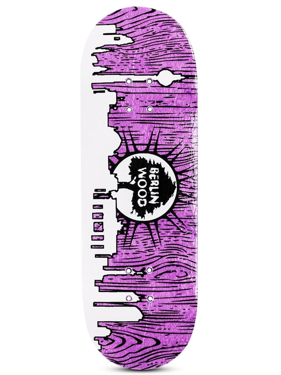 Berlinwood Fingerboard Deck BW Skyline - Professional Fingerboard Skateboard for Tricks & Stunts - Perfect for Skateboarding Enthusiasts & Collectors