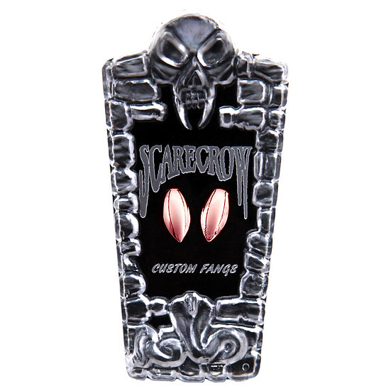 Scary Vampire Fangs - Classic Halloween Costume Accessory with Metallic Rose Gold Finish | Perfect for Halloween Parties, Cosplay & Horror Movie Nights