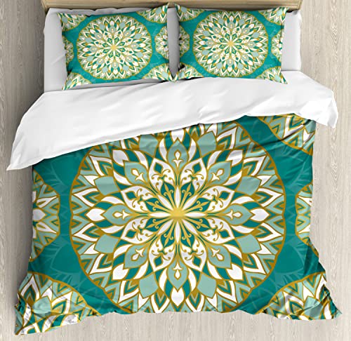 Teal White Earth Yellow