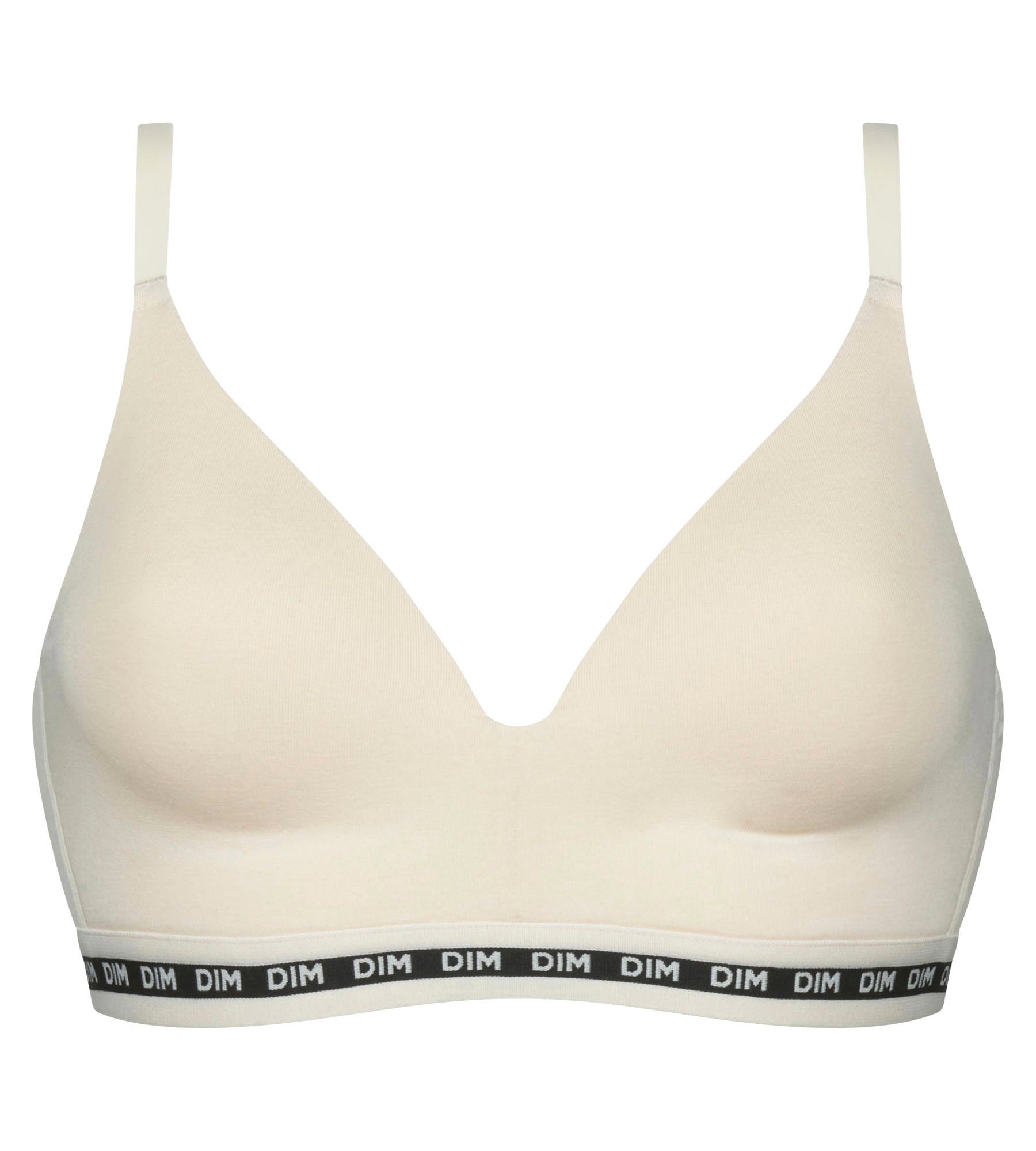 Women's Beige Modal Cotton Triangle Bralette with Molded Cups - Comfortable Wire-Free Bra for Everyday Wear, Yoga & Lounge