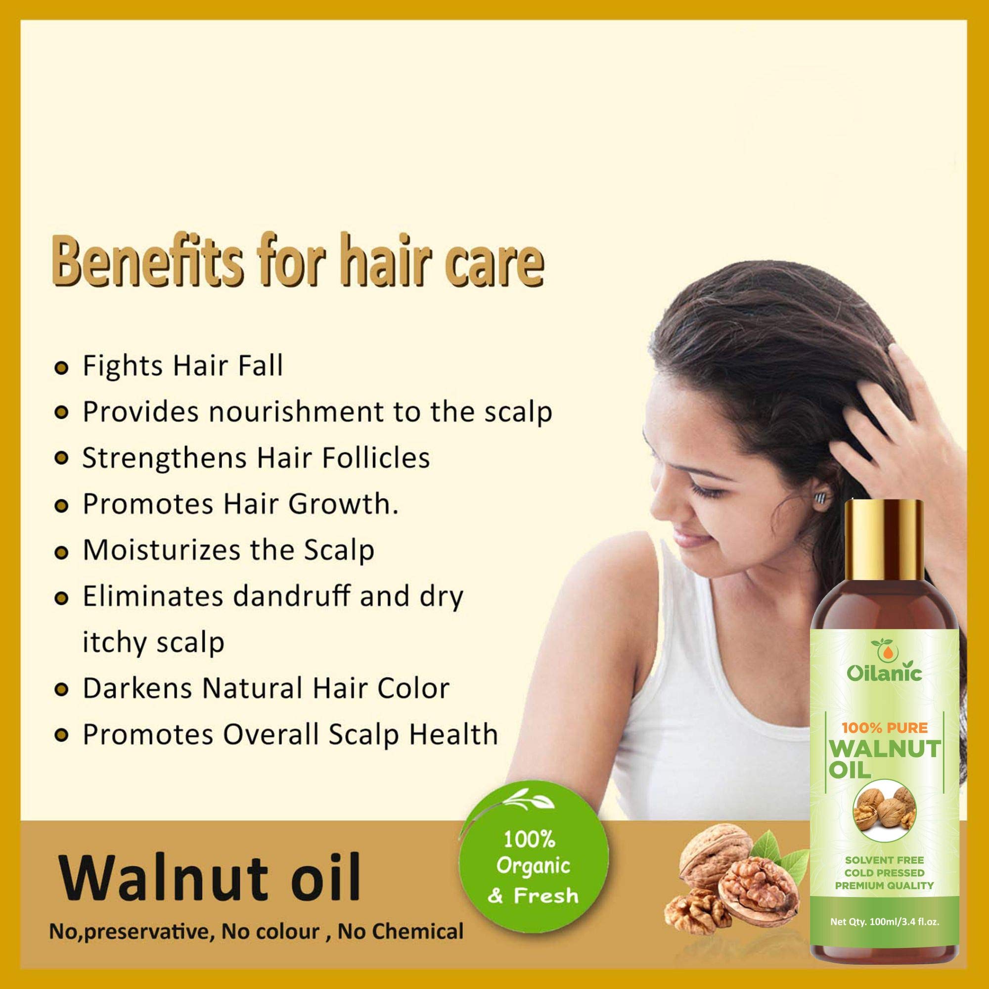 Oilanic 100% Pure & Natural Grapeseed Oil & Walnut Oil Combo Pack - 2 Bottles (100ml Each, Total 200ml) for Cooking, Salad Dressing & Skin Care