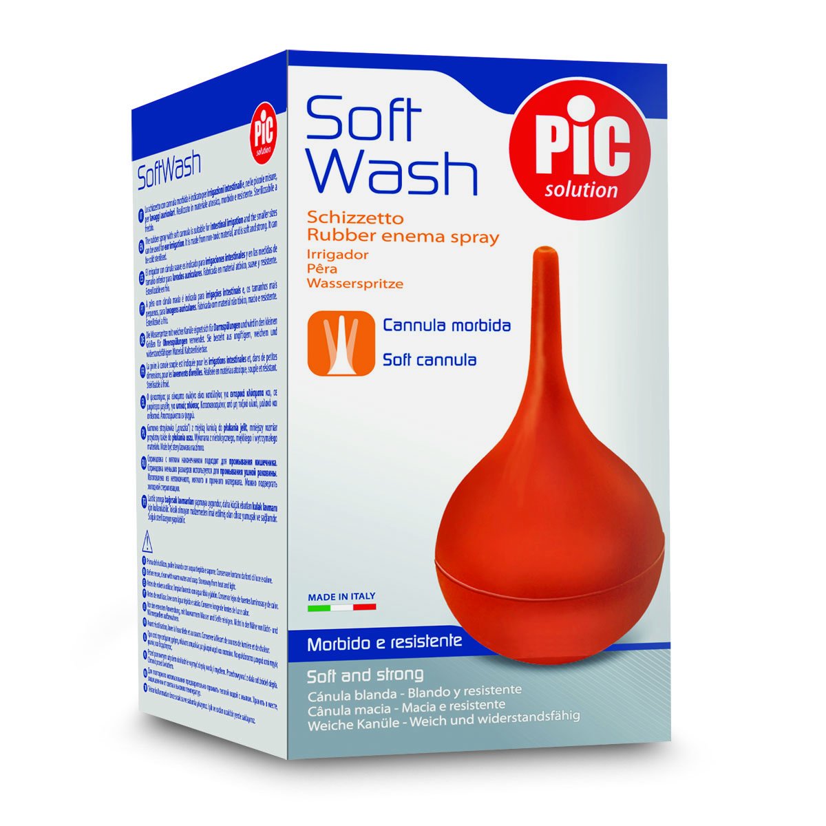 Pic Solution Soft Wash - Orange Soft Sponge for Gentle Cleaning | Perfect for Dishes, Cars, and Household Surfaces