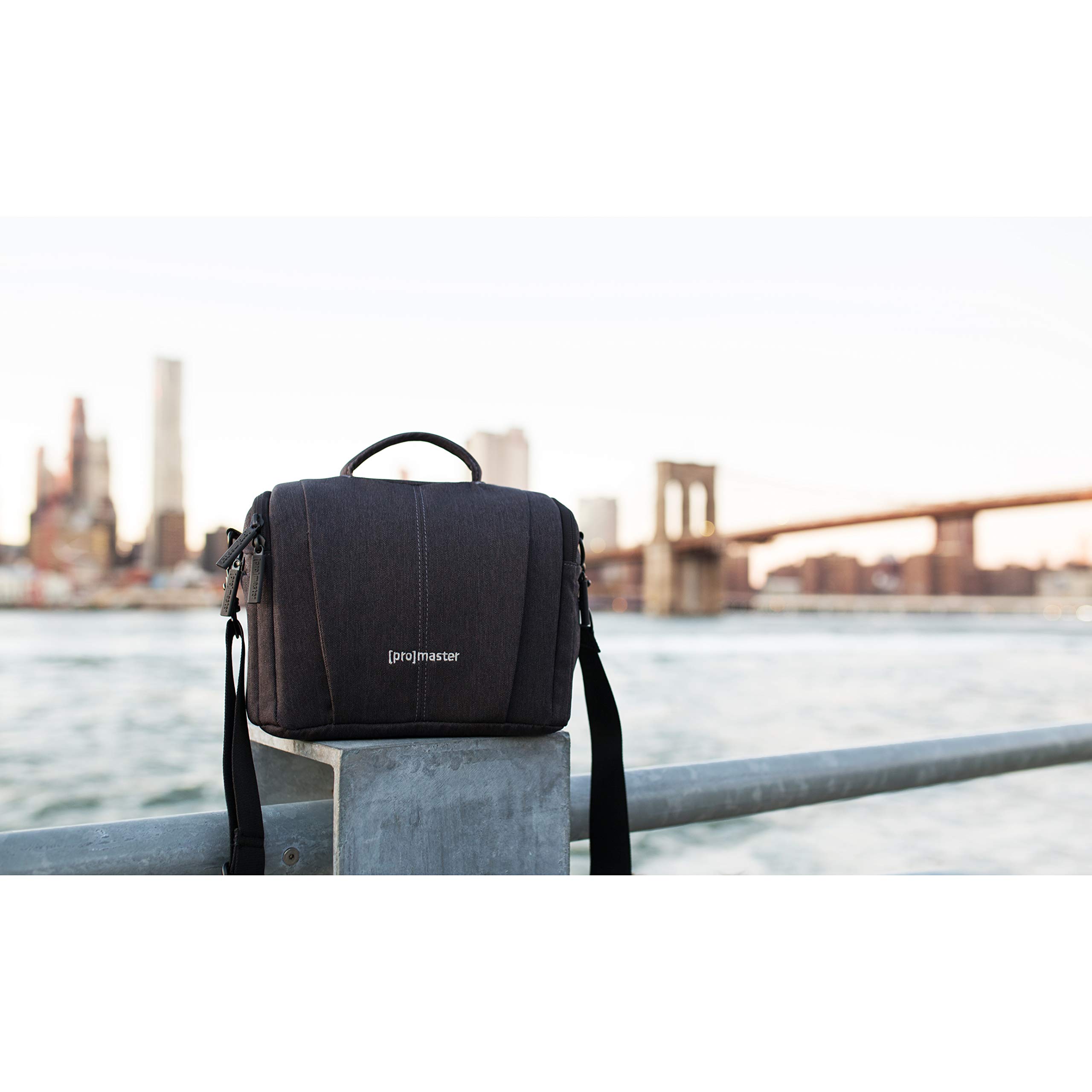 ProMaster Cityscape 40 Shoulder Bag - Waterproof Camera Bag for DSLR & Mirrorless, Charcoal Grey (Model 6914) - Perfect for Travel, Photography & Outdoor Adventures