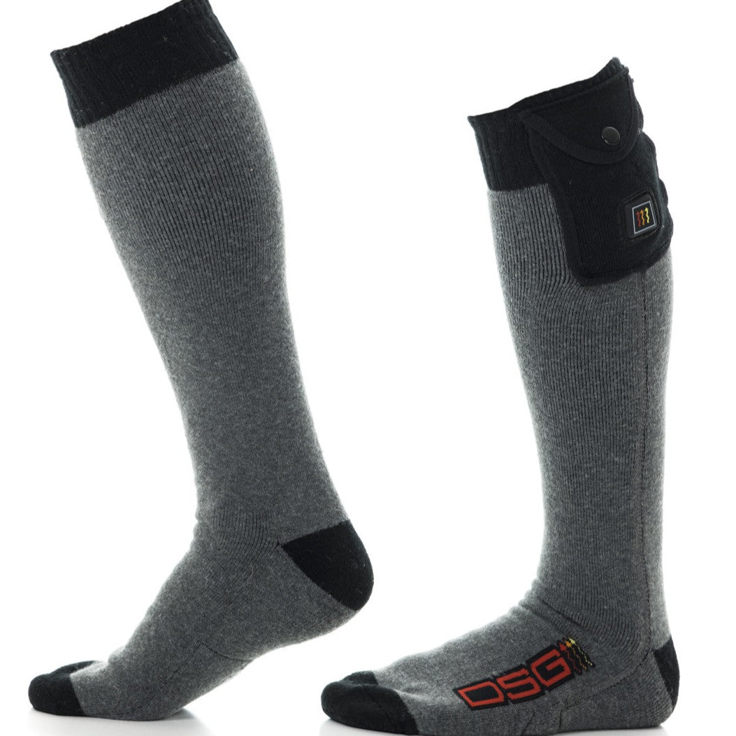 DSG Heated Socks 5V - USB Rechargeable Battery Heated Socks for Men & Women - Winter Warm Thermal Socks for Outdoor Activities, Hiking, Skiing & Cold Weather