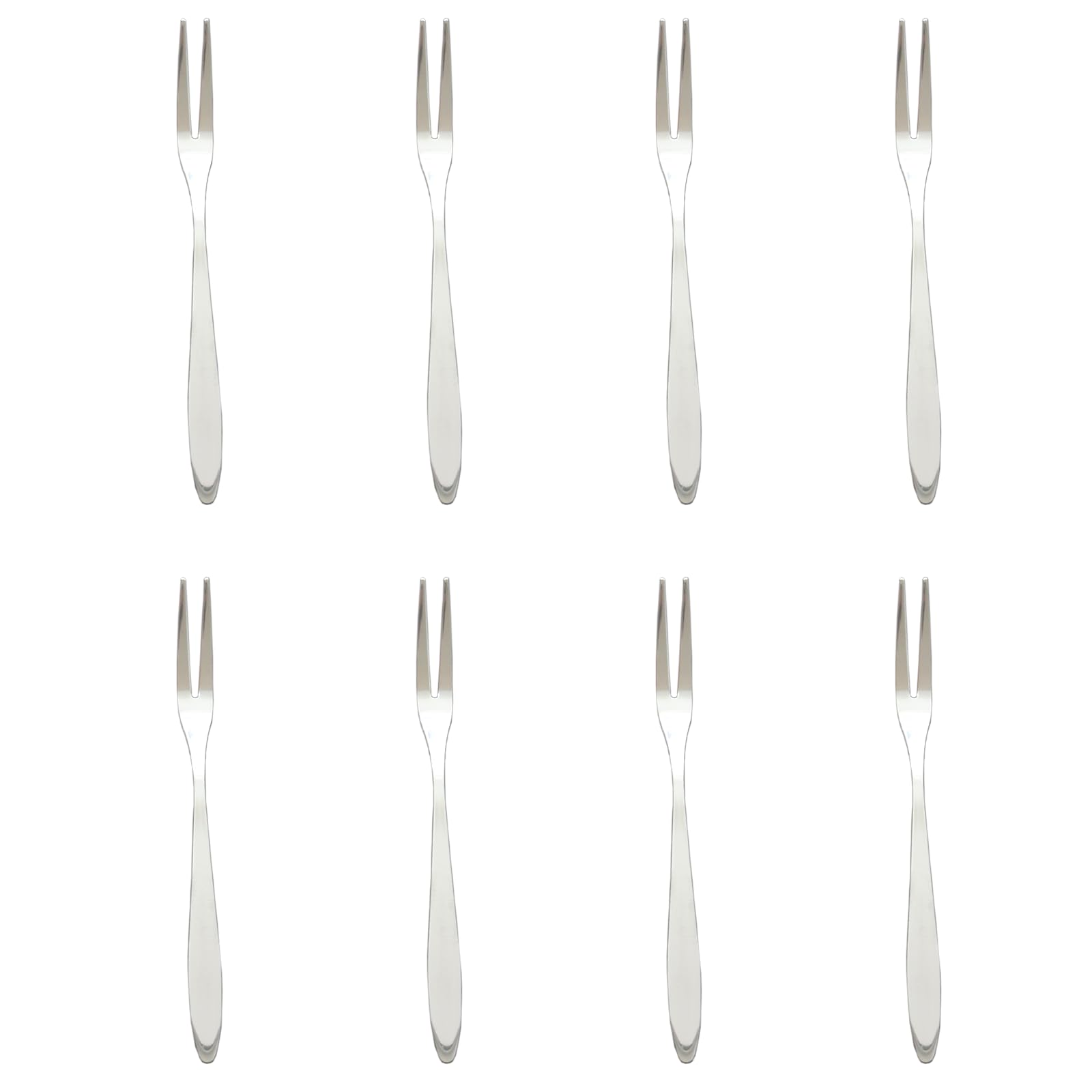 8-Piece Stainless Steel Pickle Forks Set - 5-Inch Handle Olive & Cocktail Forks, 2-Prong Dessert & Fruit Forks - Perfect for Pickles, Olives, Cocktails, Appetizers & Charcuterie Boards