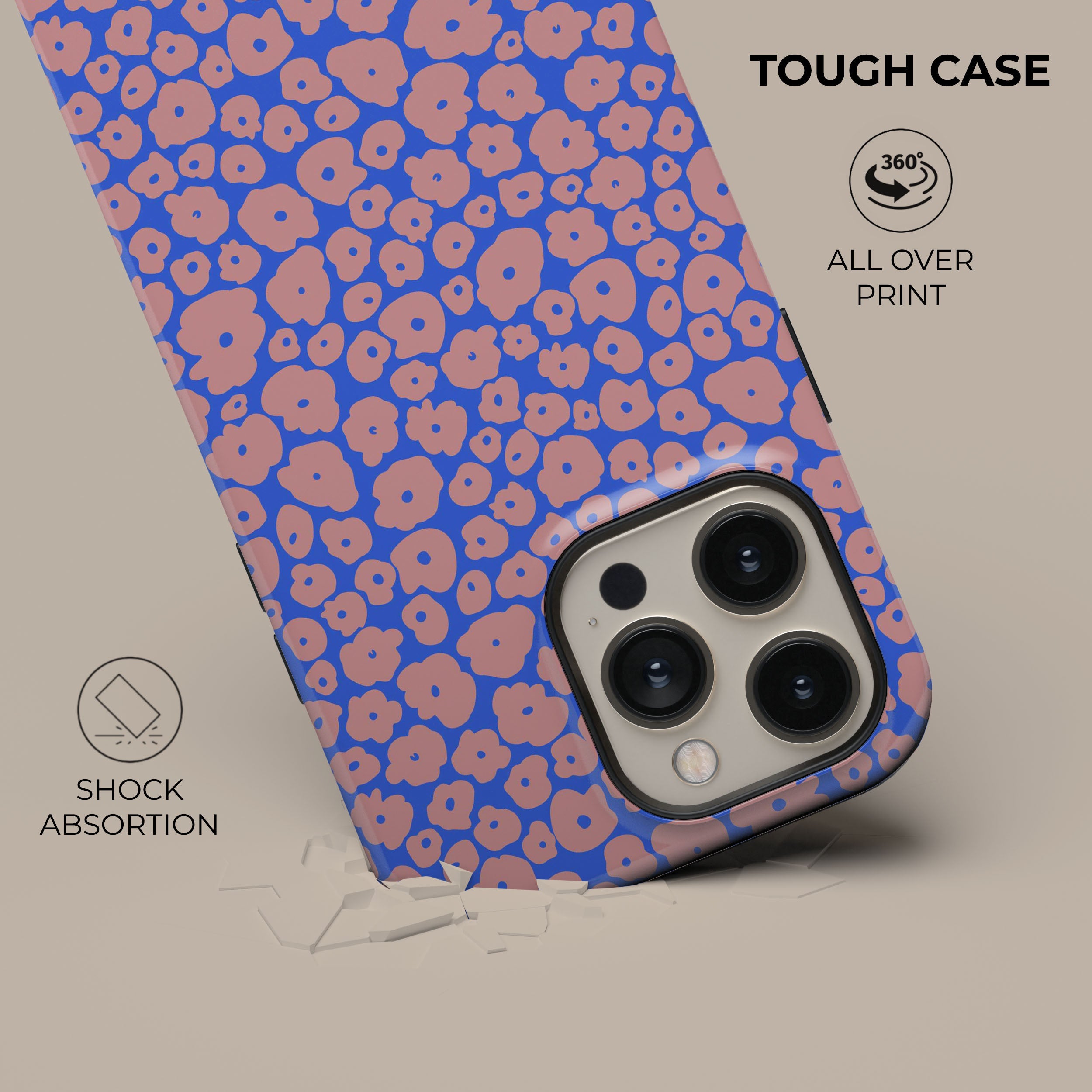 Puffy Spring Phone Case - Soft Cute Floral Design Shockproof Cover for iPhone 15/14/13/12/11 Pro Max XR XS - Perfect for Spring Outfits & Outdoor Adventures