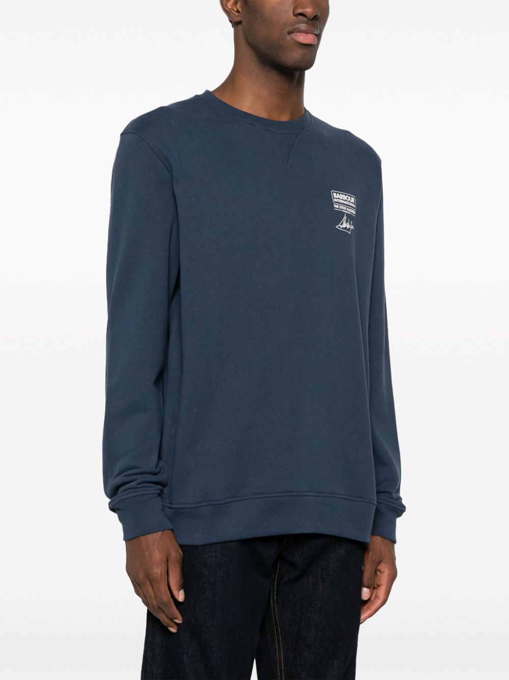 BARBOUR INTERNATIONAL Men's Blue Sweater - Classic Knit Pullover for Casual Wear & Outdoor Activities