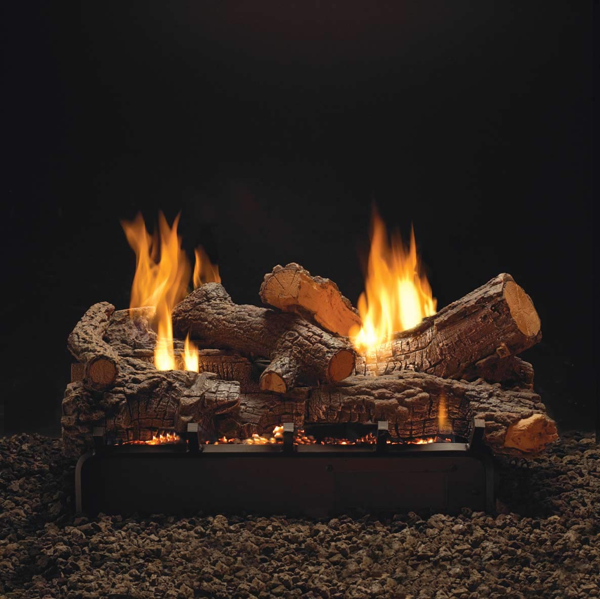 Empire Comfort Systems Multi-Sided Refractory Gas Fireplace Log Set - 18 Inch for Realistic Flame Effect | Perfect for Indoor Fireplaces, Living Rooms & Cozy Home Decor