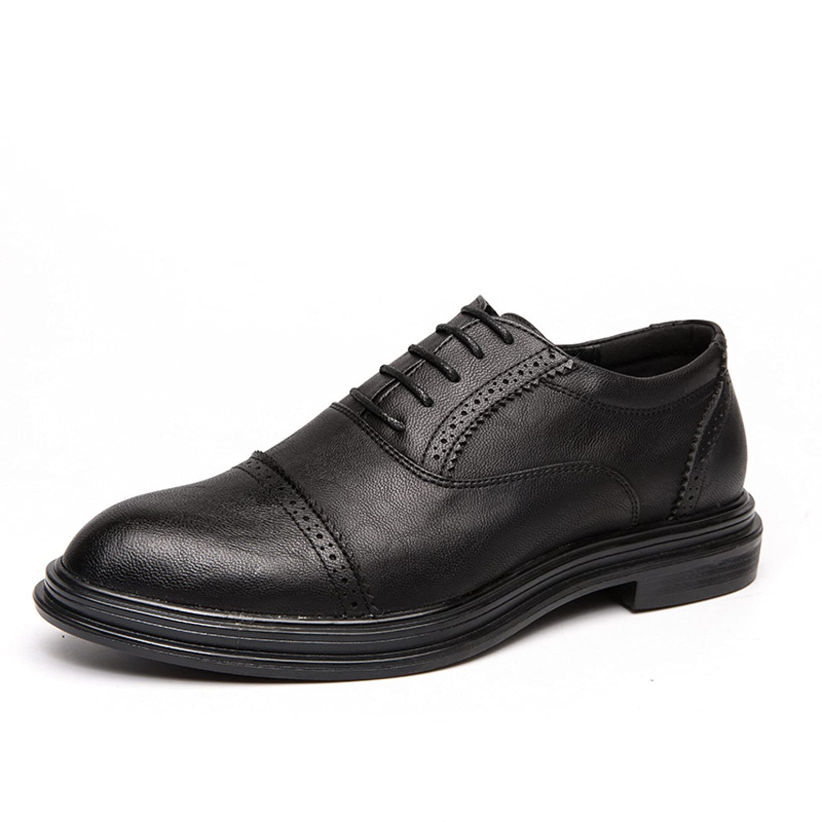Men's Formal Dress Shoes - Oxford Lace-Up Leather Brogues for Wedding, Party & Business | Classic Gentleman Suit Shoes for Office & Special Occasions
