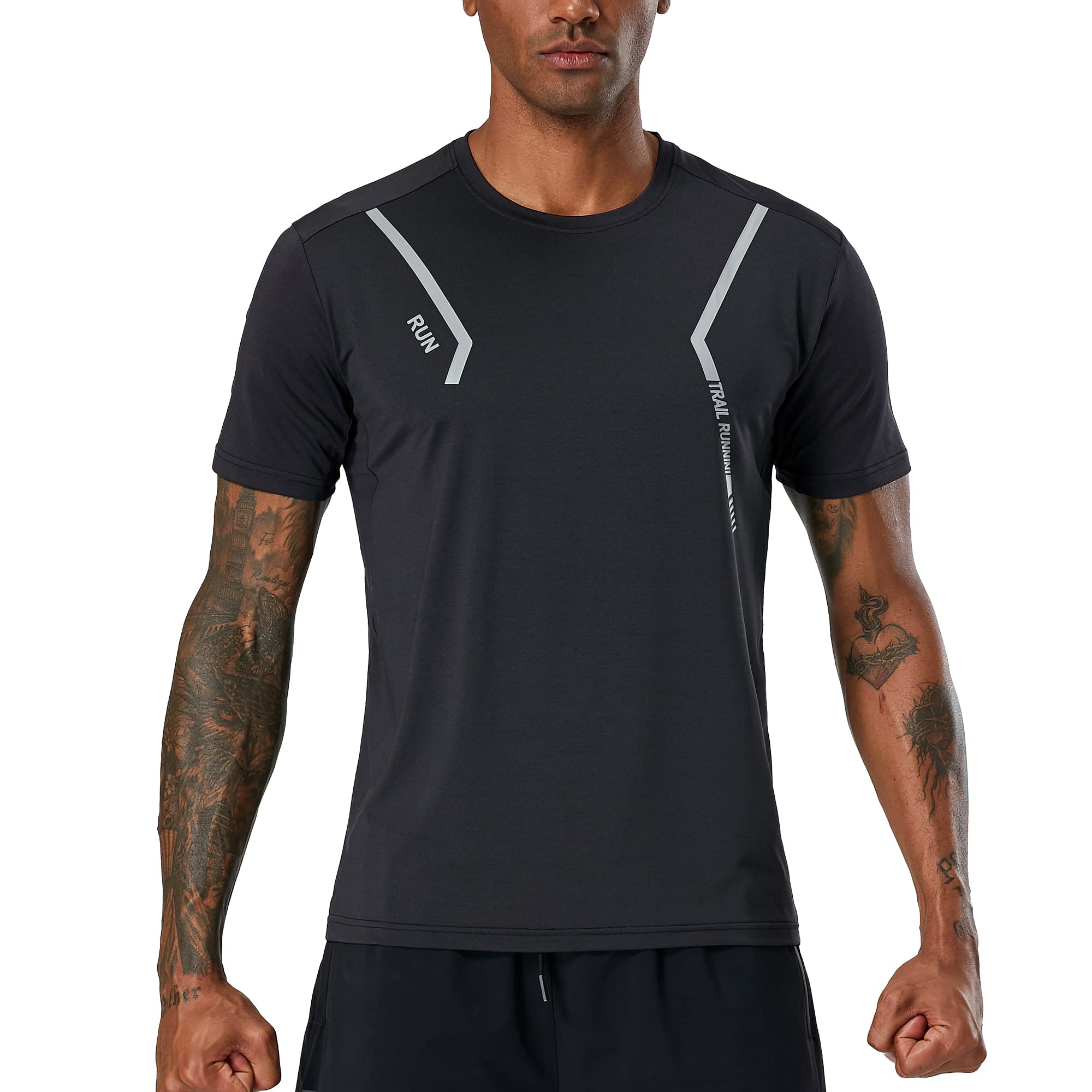 Men's Workout Shirts - Short Sleeve Moisture Wicking Dry Fit T-Shirts for Gym, Running & Training | Breathable Crew Neck Activewear for Men