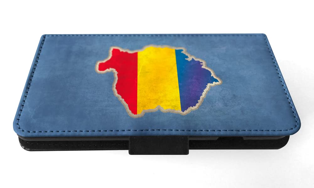 Romania National Flag Flip Wallet Phone Case for Apple iPhone 7 Plus & iPhone 8 Plus - Stylish Protective Cover with Card Slots for Everyday Use