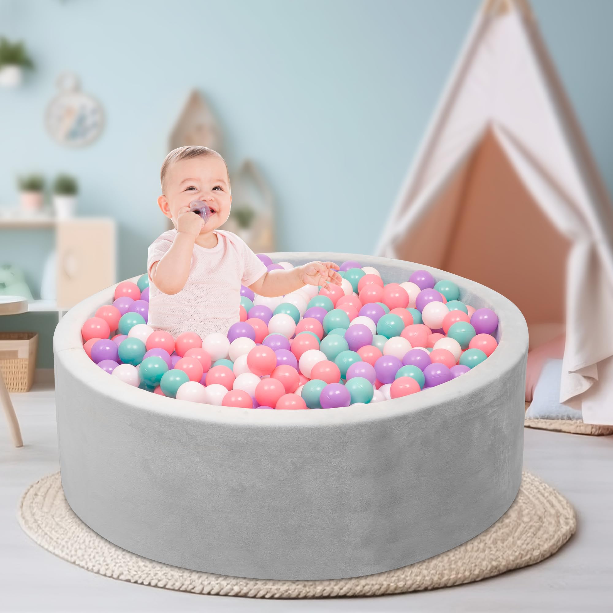 200 Pack Green Ball Pit Balls for Kids & Toddlers - Soft Plastic Crush-Proof BPA-Free Play Balls - Perfect for Indoor Play Tents, Pools, Birthday Parties & Sensory Play Activities