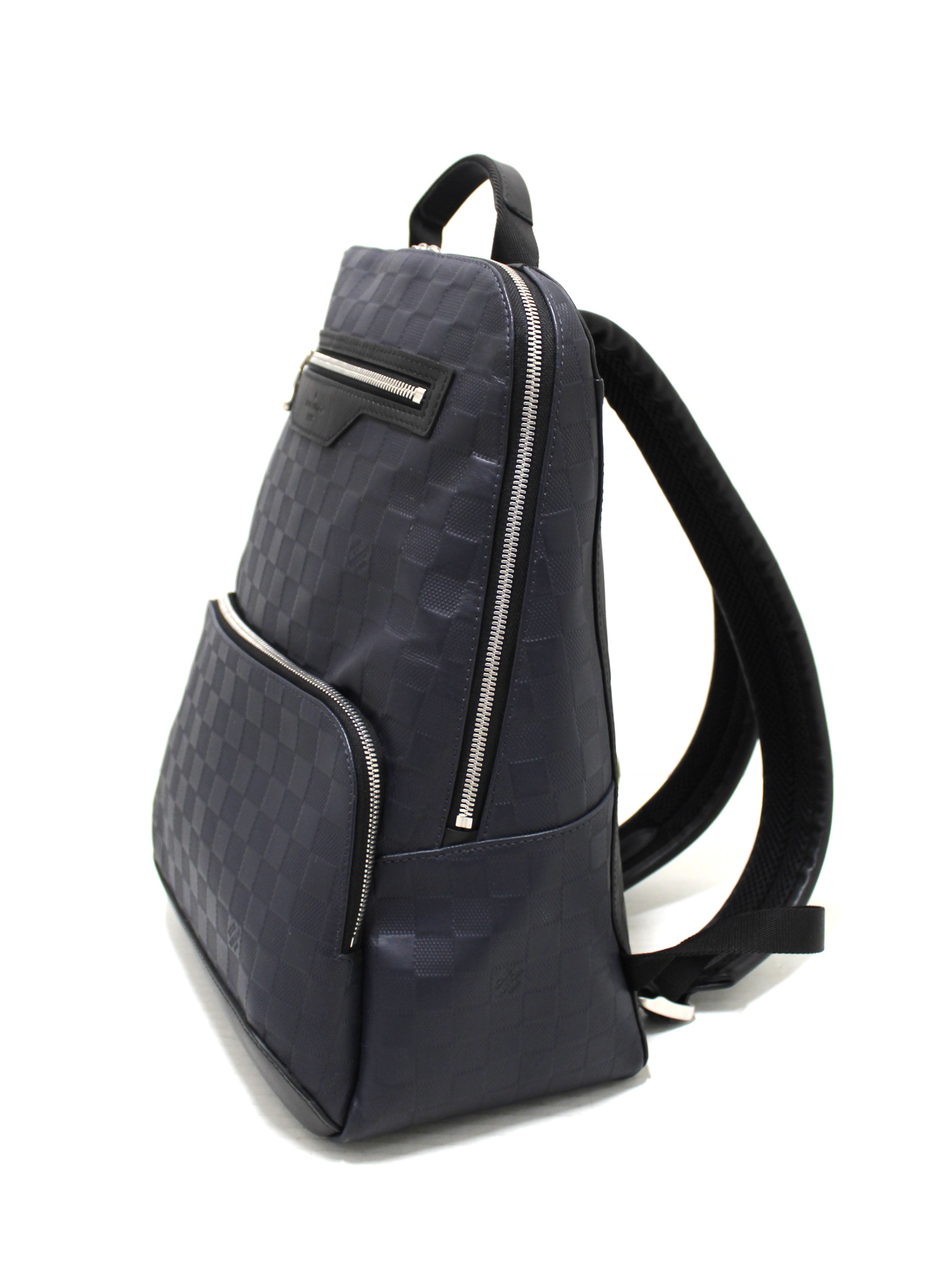 Authentic Louis Vuitton Blue Damier Infini Leather Avenue Backpack for Women - Luxury Designer Travel Backpack for Work, School & Everyday Use