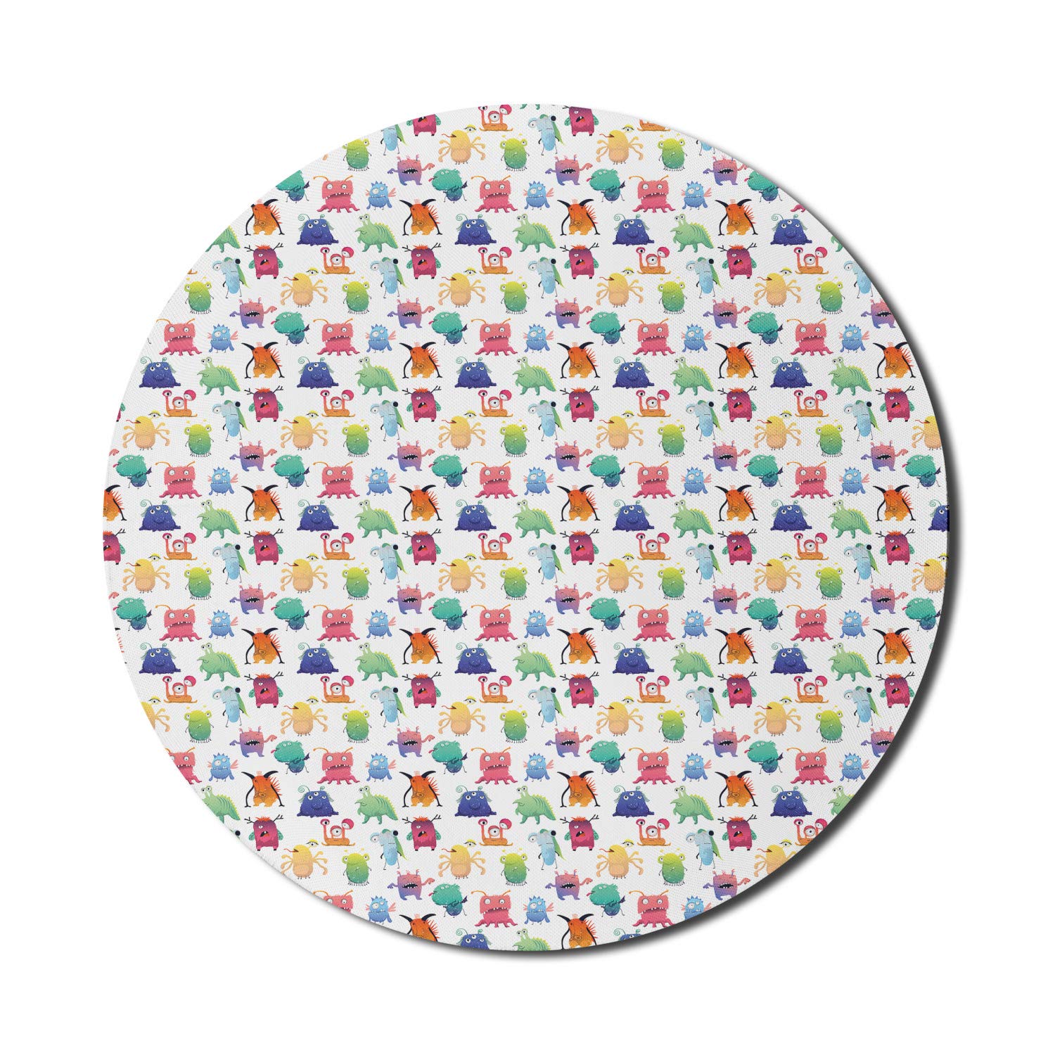 Ambesonne Colorful Cartoon Monster Gaming Mouse Pad - 8