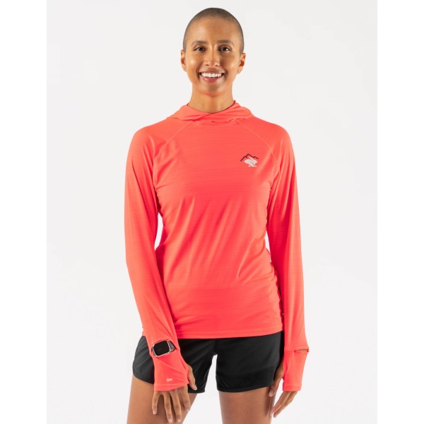Rabbit UPF 50+ Sun Deflector 2.0 Women's Running Pullover - Lightweight UV Protection Hoodie for Outdoor Jogging & Hiking