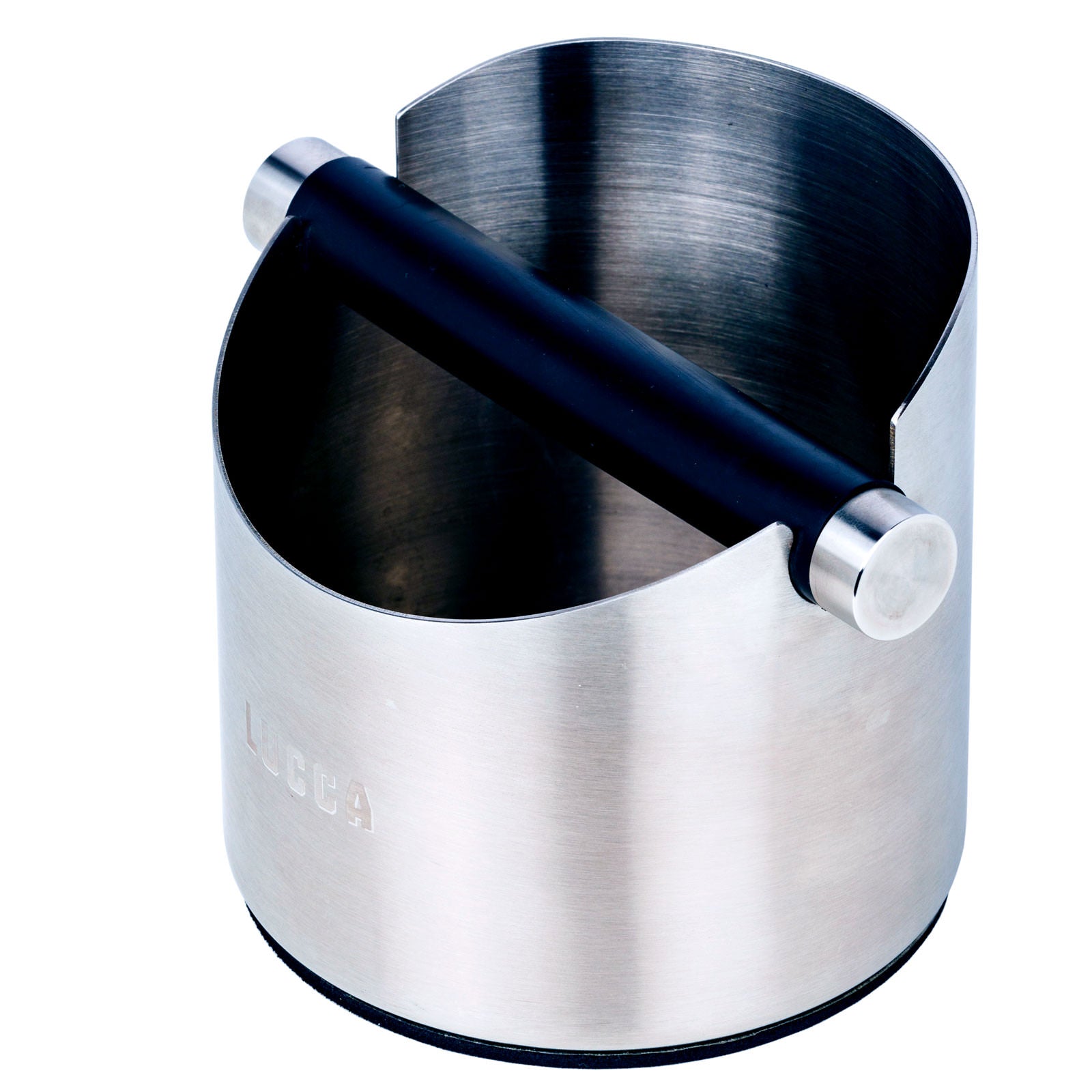 Professional Lucca Knock Box for Espresso Grounds - Durable Coffee Knock Out Bin with Stainless Steel Construction - Perfect for Home Baristas & Coffee Shops