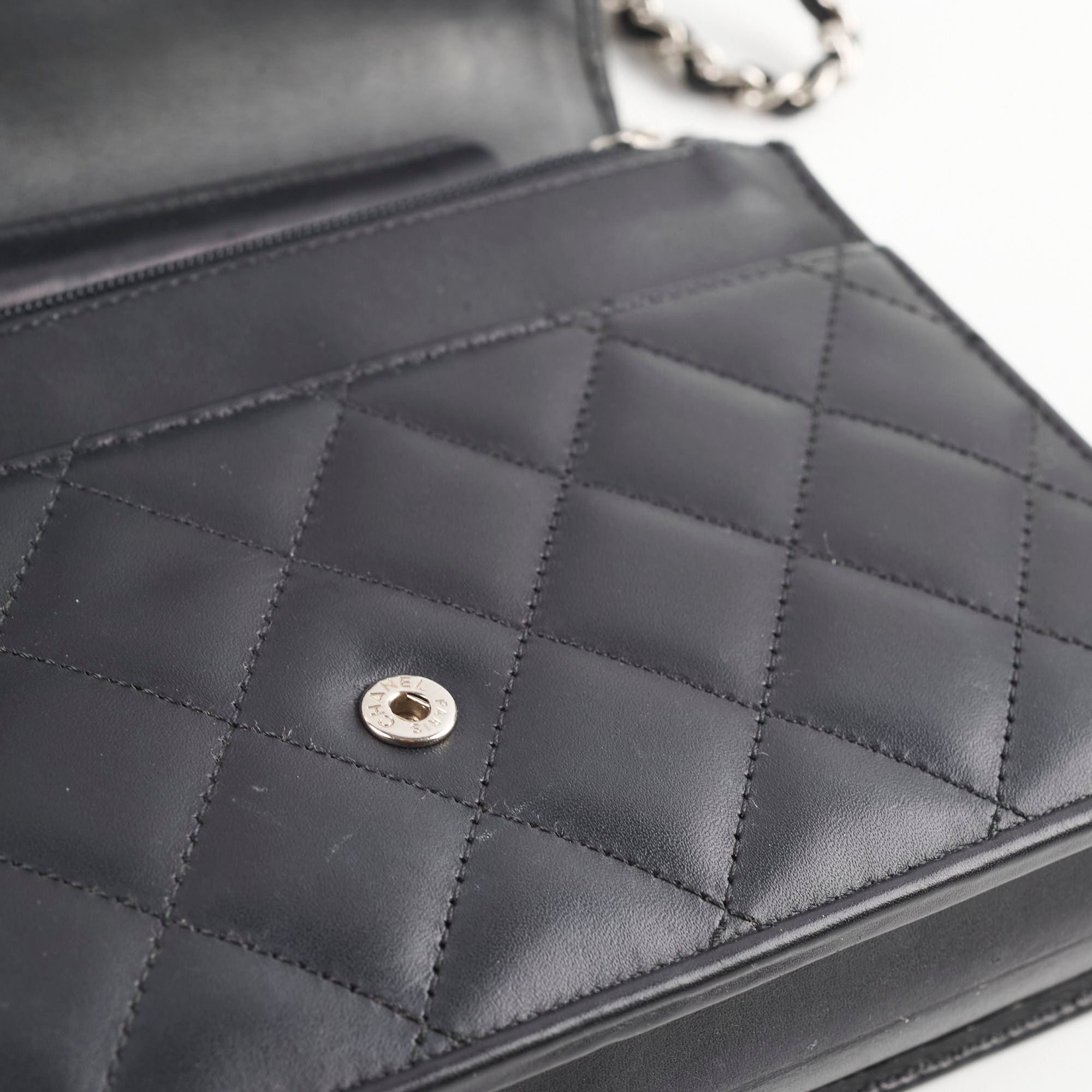 Chanel CC Cambon Wallet on Chain WOC Black Leather Crossbody Bag for Women | Luxury Designer Handbag for Evening Parties & Daily Use