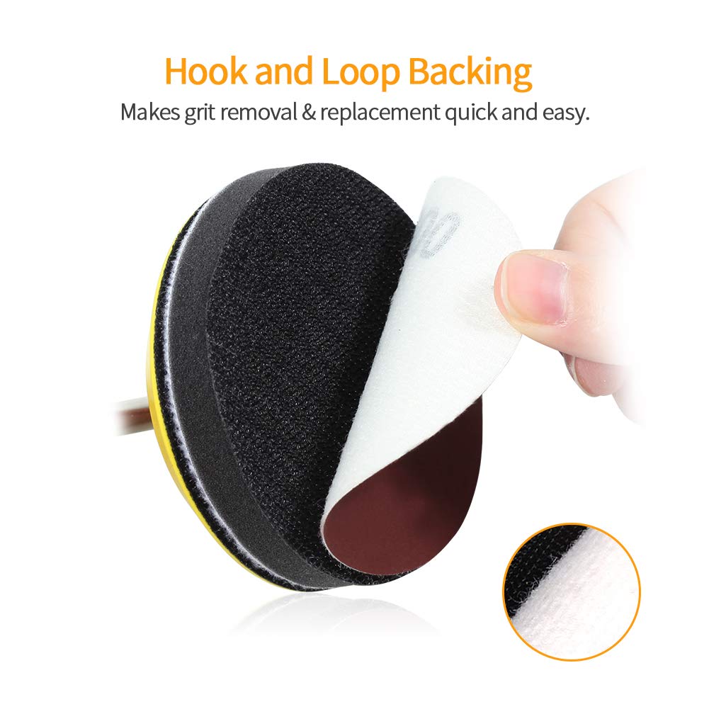 SPEEDWOX 100-Piece 3 Inch Hook and Loop Sanding Discs - 800 Grit Sandpaper for Wood, Metal & Plastic - Compatible with Drills, Grinders & Rotary Tools - No Hole Design - Perfect for Sanding, Polishing & Surface Preparation