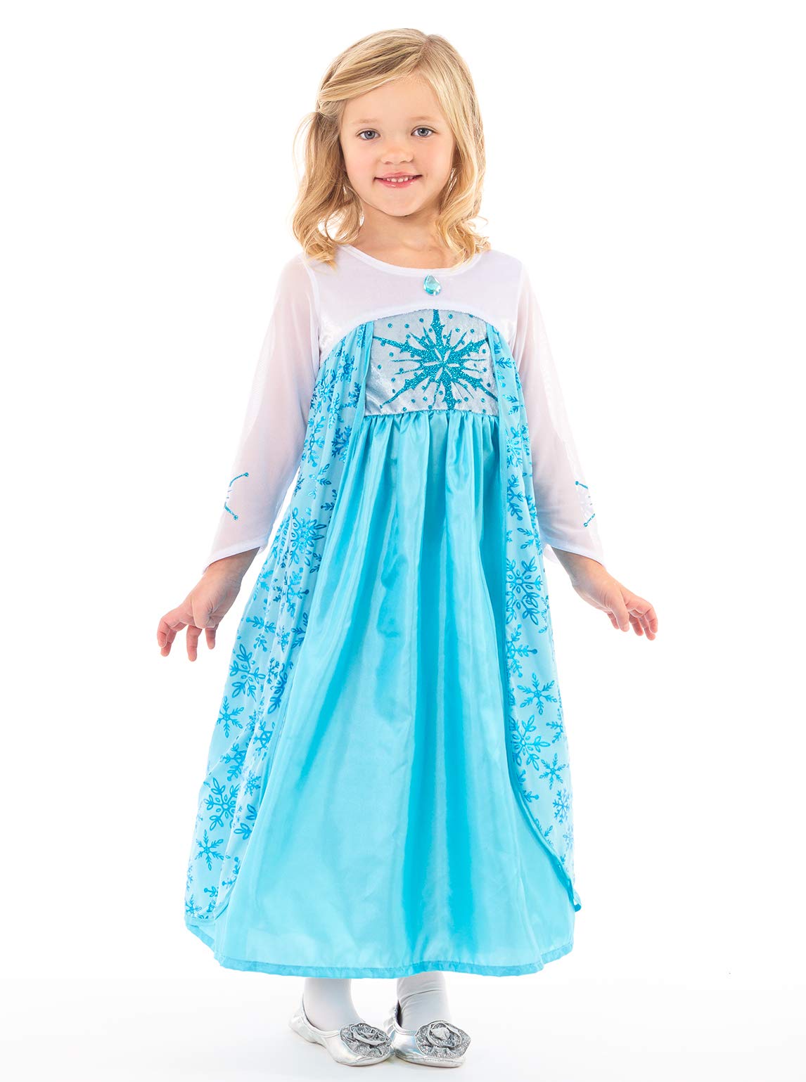 Little Adventures Ice Princess Dress Up Costume for Girls - Machine Washable Pretend Play & Party Outfit (No Glitter) - Perfect for Birthday Parties, Halloween & Dress-Up Play