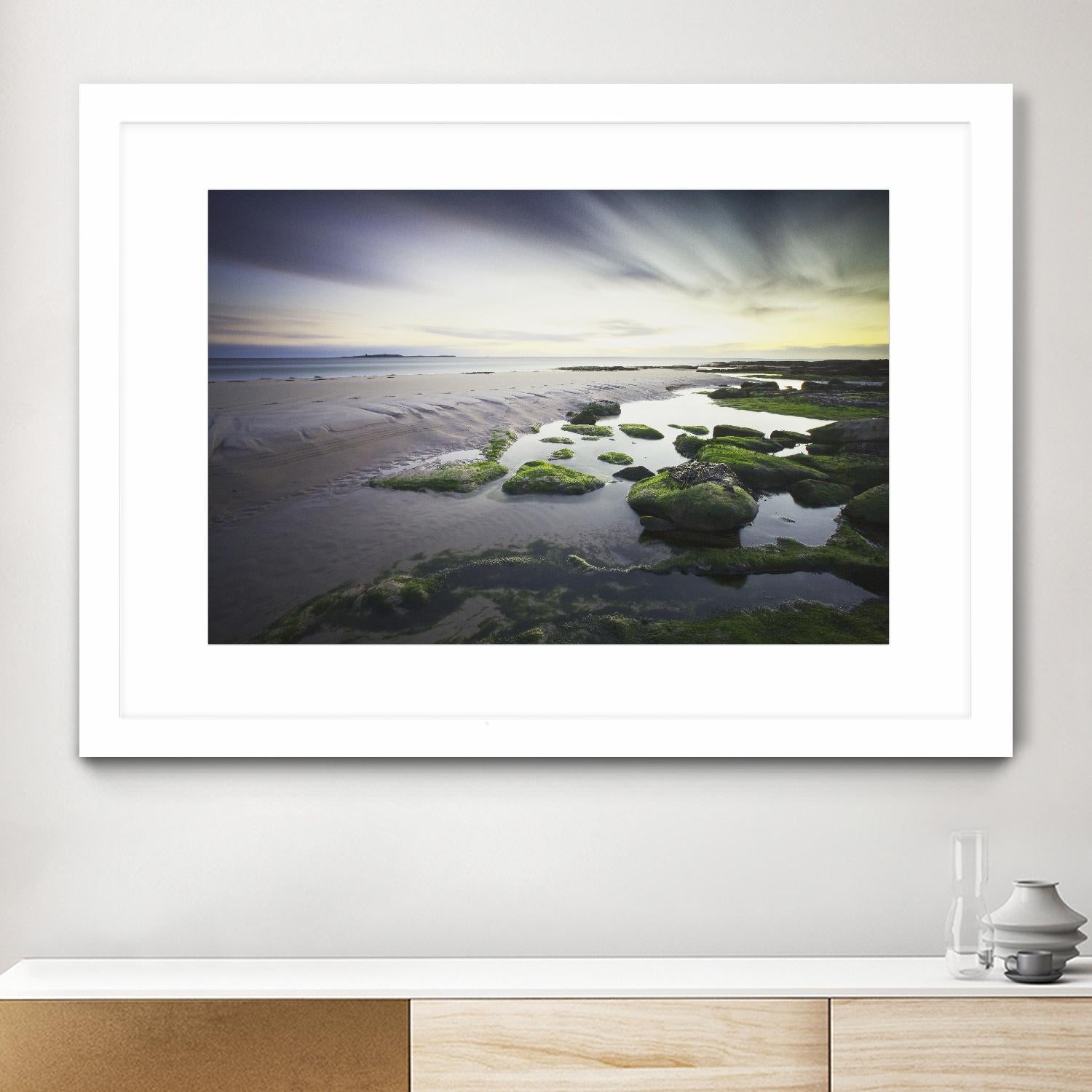 Cooper Dawn Over Seahouses Beach - Stunning Coastal Wall Art for Home & Office Decor | Perfect for Living Rooms, Bedrooms & Beach House Interiors