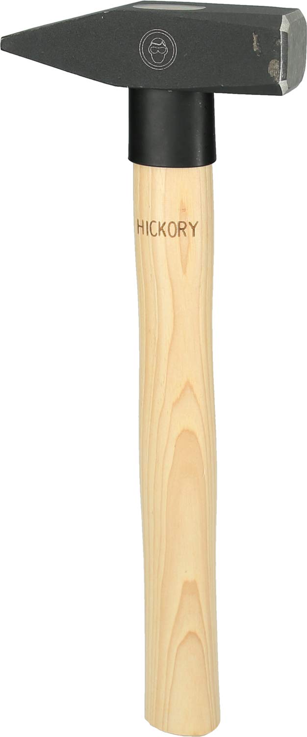KS Tools 142.1316 Professional Fitters Hammer with Hickory Handle - 600g Heavy Duty for Metalworking, Automotive Repair & Construction Projects