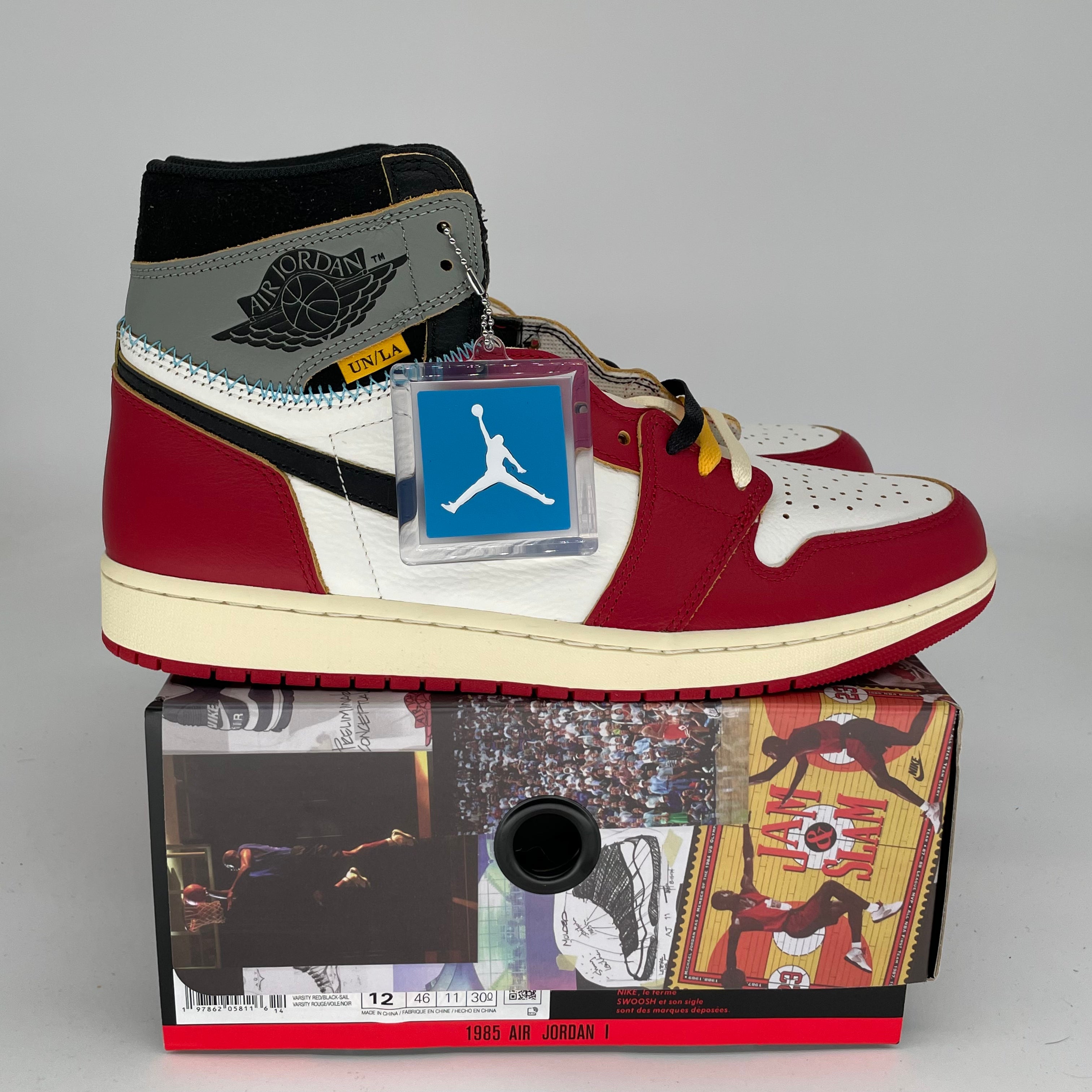 Air Jordan 1 Union LA Chicago Shadow Men's Sneakers Size 12 - HV8563-600 | Retro Basketball Shoes for Streetwear & Casual Outfits