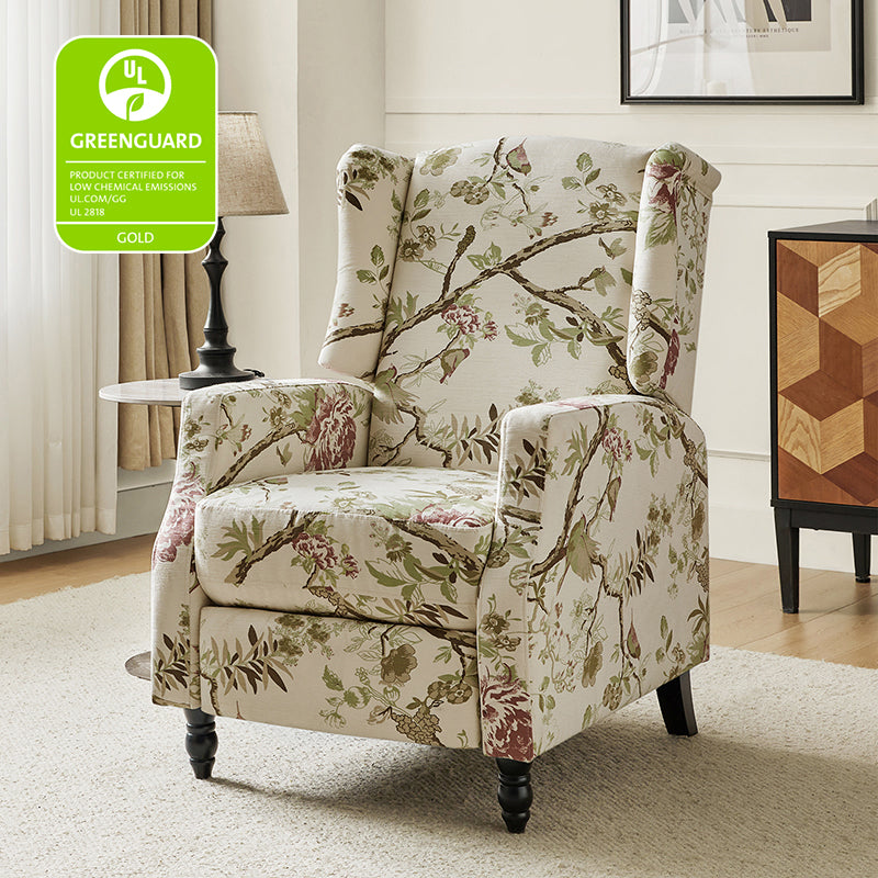 Lilith Upholstered Recliner Chair - Adjustable Backrest & Footrest, Ergonomic Living Room Reclining Chair for Relaxing, Reading & Watching TV