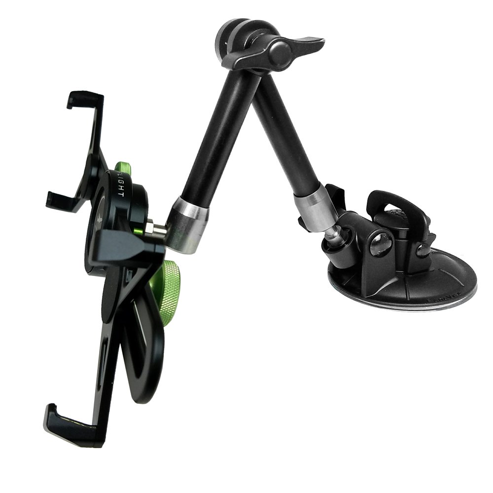 Universal Tablet Mount Holder with Flex Suction Cup & Articulated Arm - Compatible with 7-11 inch iPad Mini/Air/Pro, Android Tablets - Perfect for Car, Airplane, RV, Truck & Boat Window Mounting - Ideal for Travel, Work & Entertainment On-The-Go