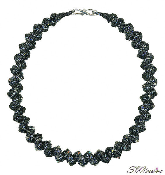 Black Diamond Bead Art Necklace for Women - Elegant Handmade Jewelry Gift for Birthday, Anniversary & Special Occasions | Perfect for Parties, Weddings & Date Nights