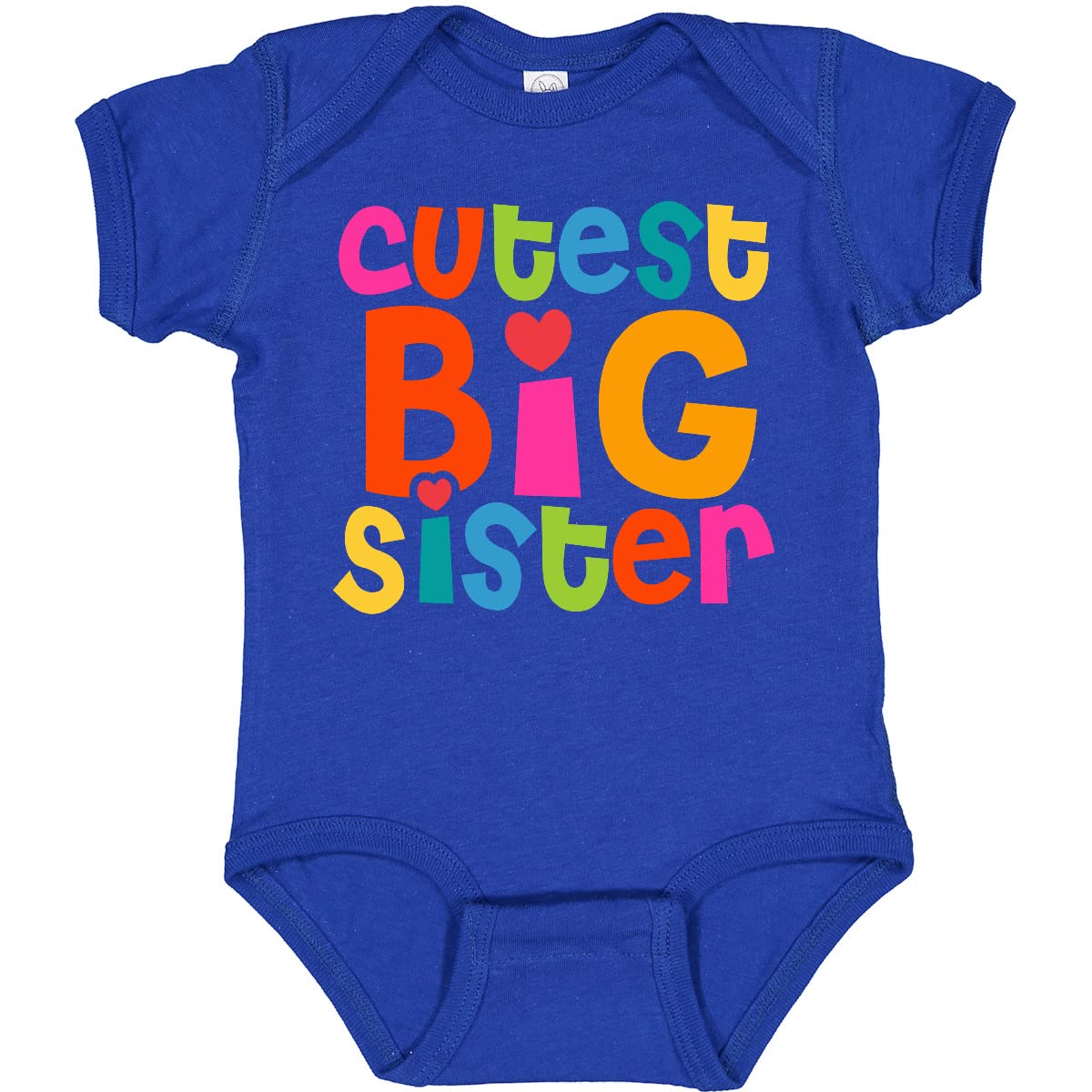Inktastic Cutest Big Sister Baby Bodysuit - Soft Cotton Onesie for Newborns & Infants - Perfect Sibling Gift for Baby Showers & Birthdays