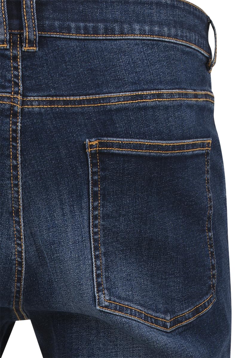 Stretch Denim Slim Fit Jeans for Men - Comfortable Skinny Jeans with Elastic Waistband | Perfect for Casual Wear, Office & Night Out