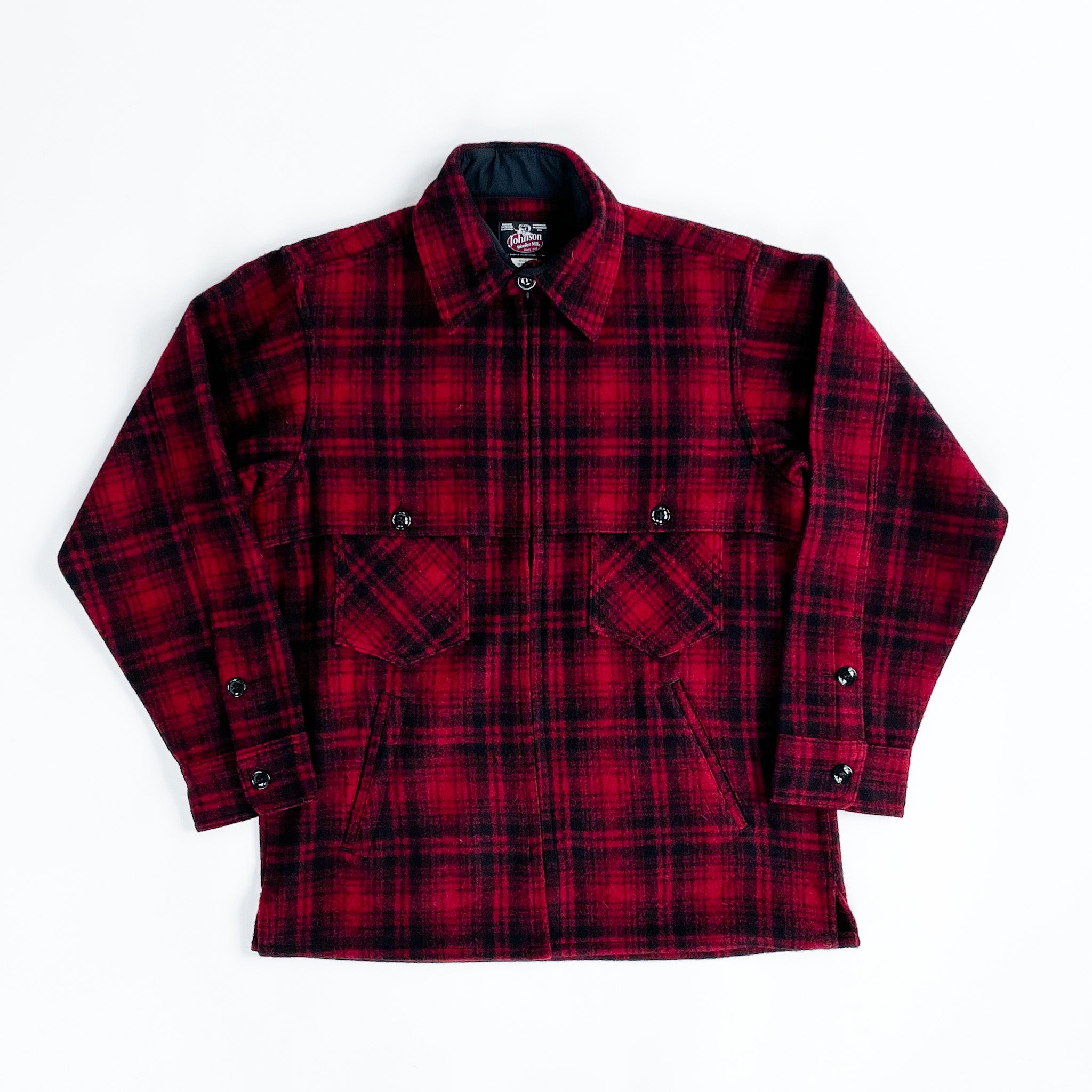 Double Cape Jac Shirt for Men - Red & Black Muted Plaid Flannel Shirt | Soft & Warm Button-Up Shirt for Casual Wear, Outdoor Activities & Fall Fashion