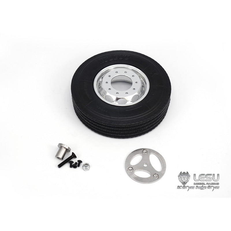 LESU Spare Tire Cabin Wire Rack Scissor Jack & AC Metal Winch DIY Parts for Tamiya 1/14 RC Tractor Truck Model - Perfect for Off-Road Adventures & DIY Enthusiasts