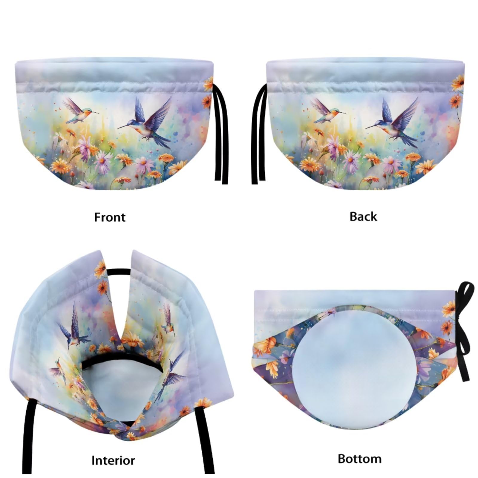 Hummingbird Teapot Cozy Set of 2 - Cherry Blossom Floral Tea Cosy for Small Teapots, Washable & Heat-Resistant Dust Cover - Perfect for Afternoon Tea, Tea Parties & Kitchen Decor