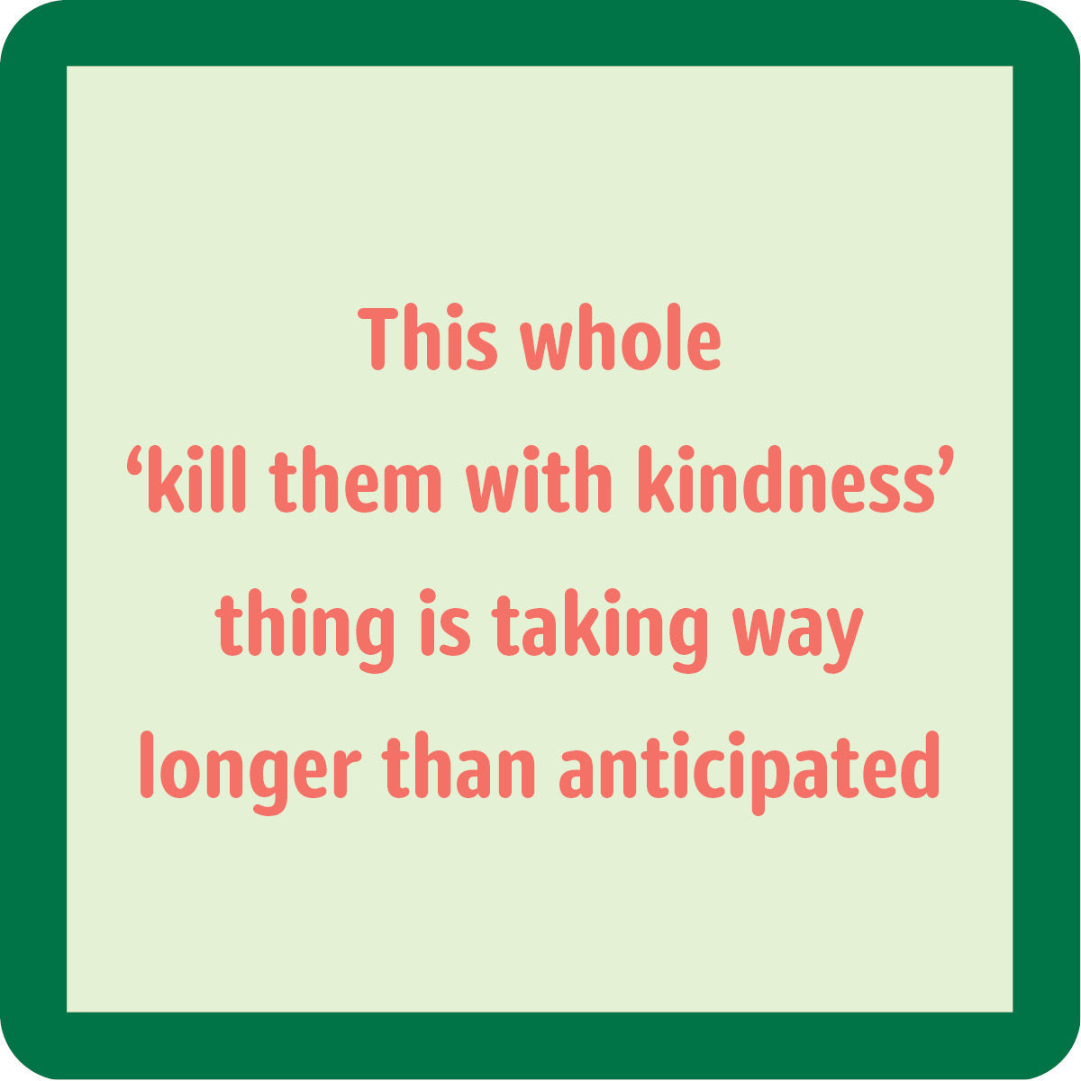 Kindness Coaster Set of 6 - Absorbent Cork Drink Coasters for Coffee, Wine & Beer - Non-Slip Table Protectors for Home, Office & Bar Decor