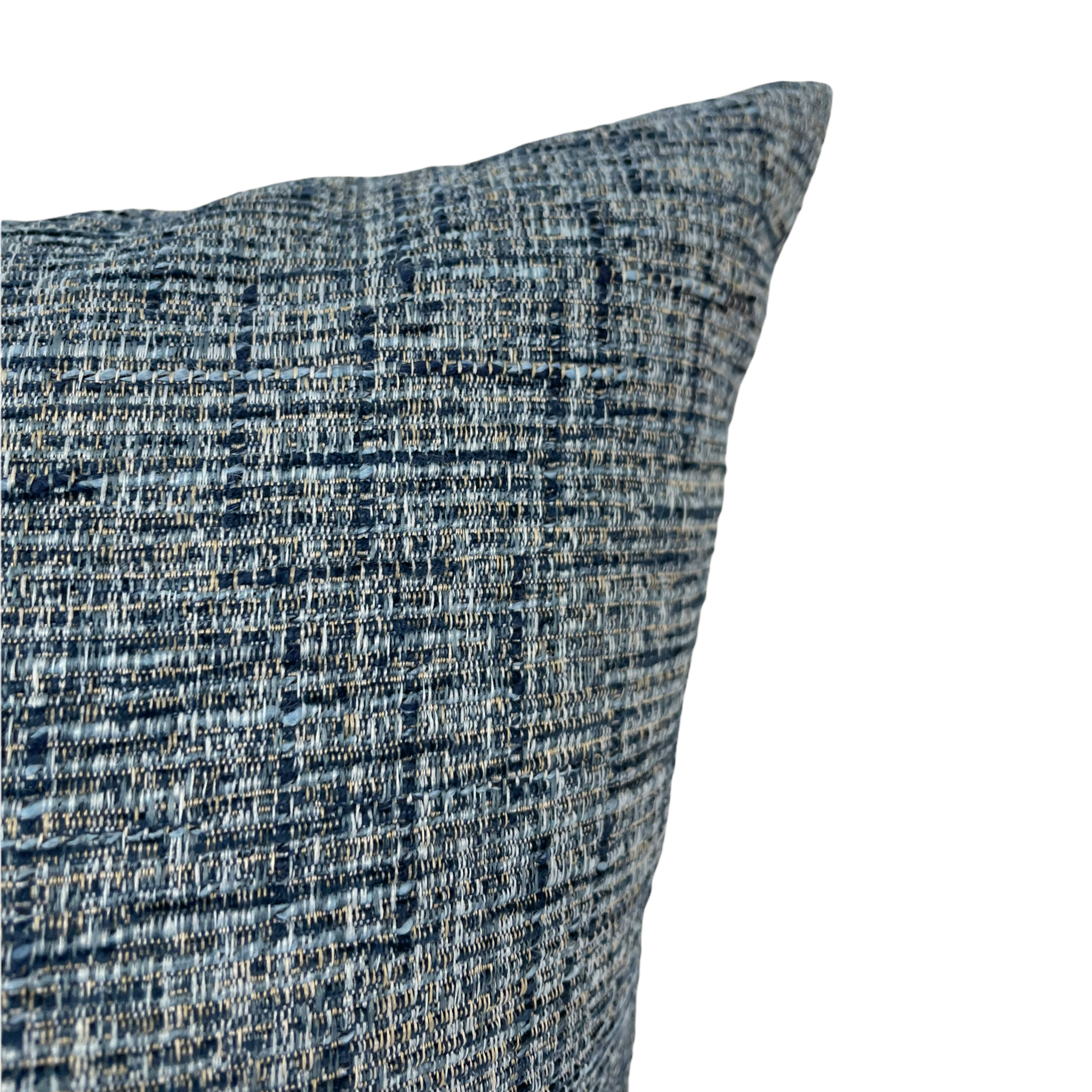 Tiffany Indigo Decorative Throw Pillow 17x17 Inches - Soft Square Cushion for Sofa, Bed, Living Room & Home Decor