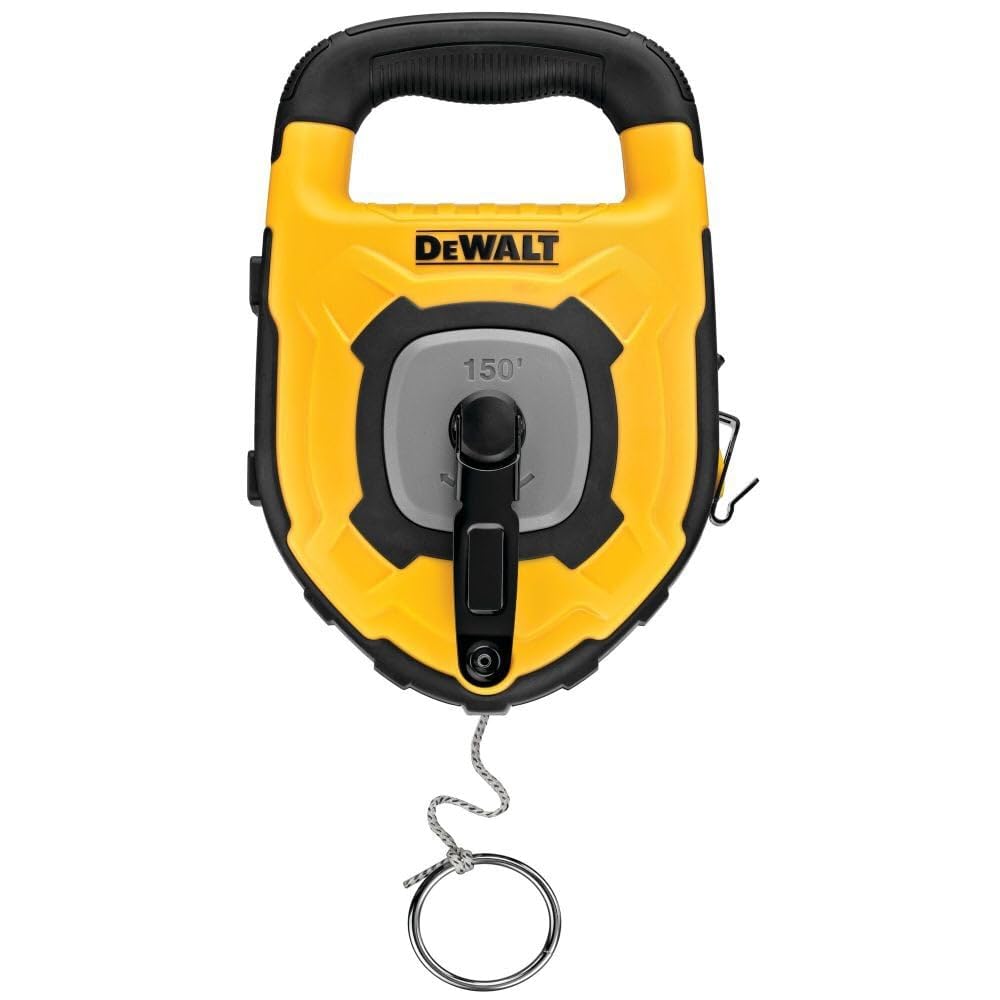DEWALT 150Ft Large Capacity Chalk Reel - Professional Chalk Line Tool for Construction, Carpentry & DIY Projects - Perfect for Marking Straight Lines on Concrete, Wood & Drywall