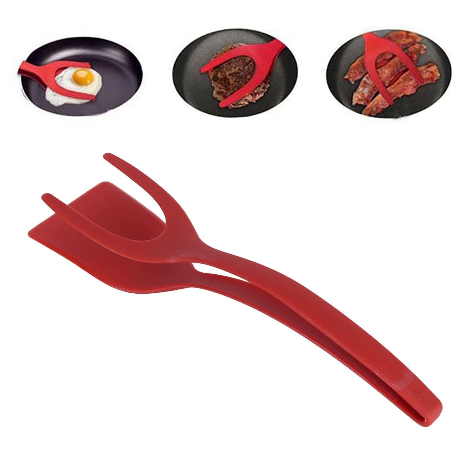 Non-Stick Silicone Egg Turner & Pancake Spatula - 2-in-1 Double Spatula for Flipping, Grilling, BBQ - Perfect for Breakfast, Cooking, Baking & Outdoor Camping