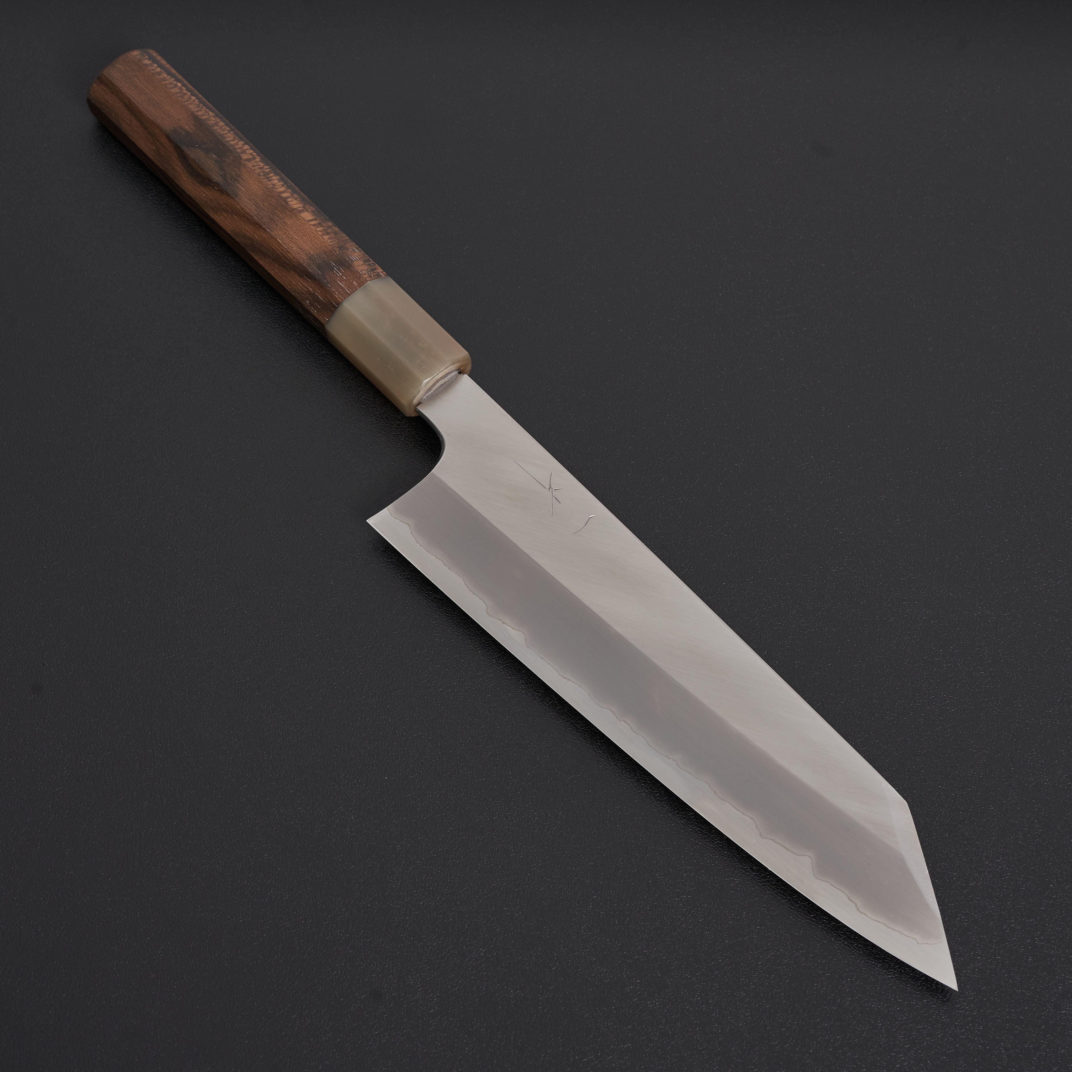 Hitohira Togashi White #1 Stainless Clad Kiritsuke Gyuto 210mm Japanese Chef Knife with Ziricote Wood Handle - Perfect for Sushi, Sashimi & Precision Cutting