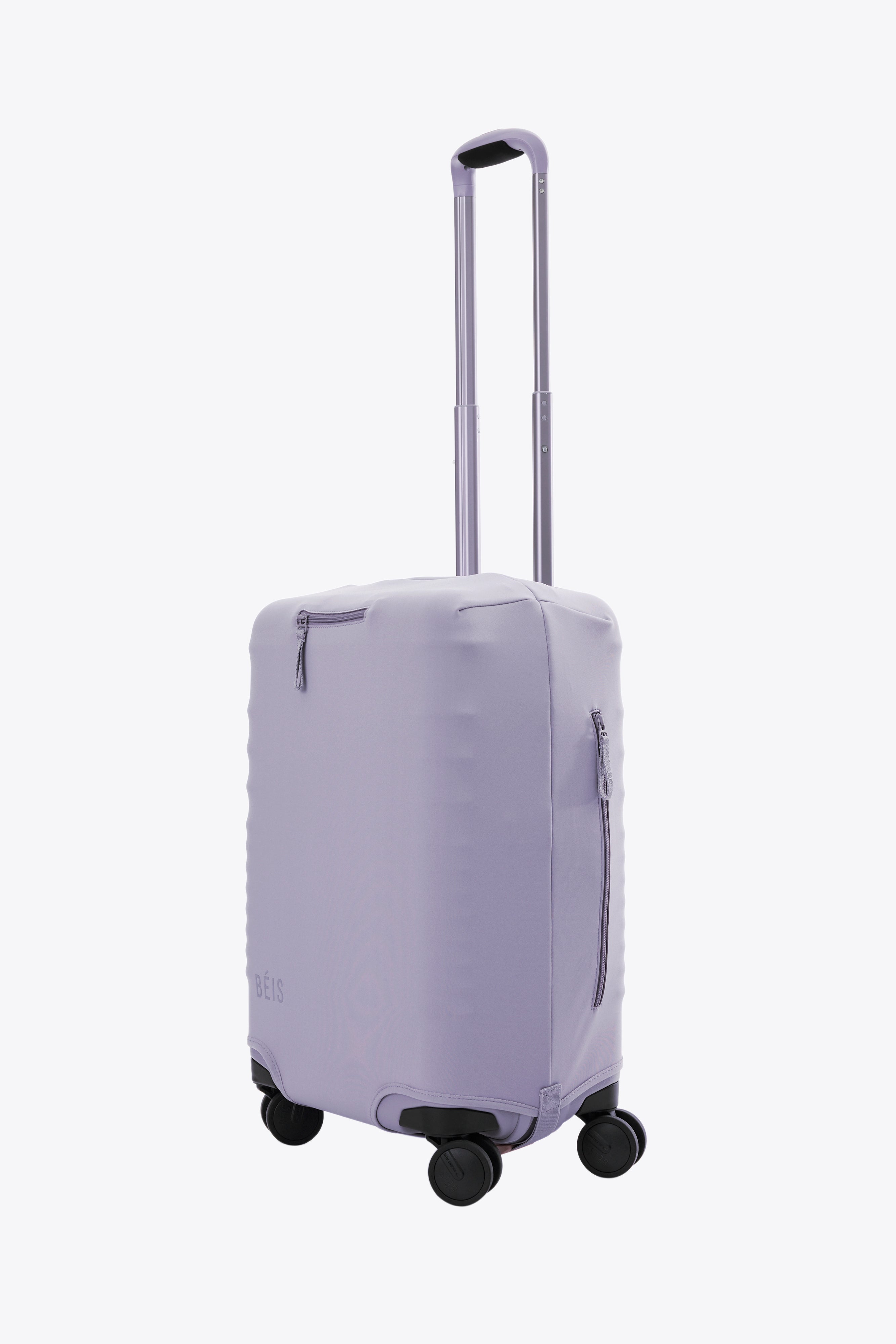 Lavender Carry On Luggage Cover - Waterproof & Scratch-Resistant Travel Suitcase Protector for Airplane, Train & Bus Trips