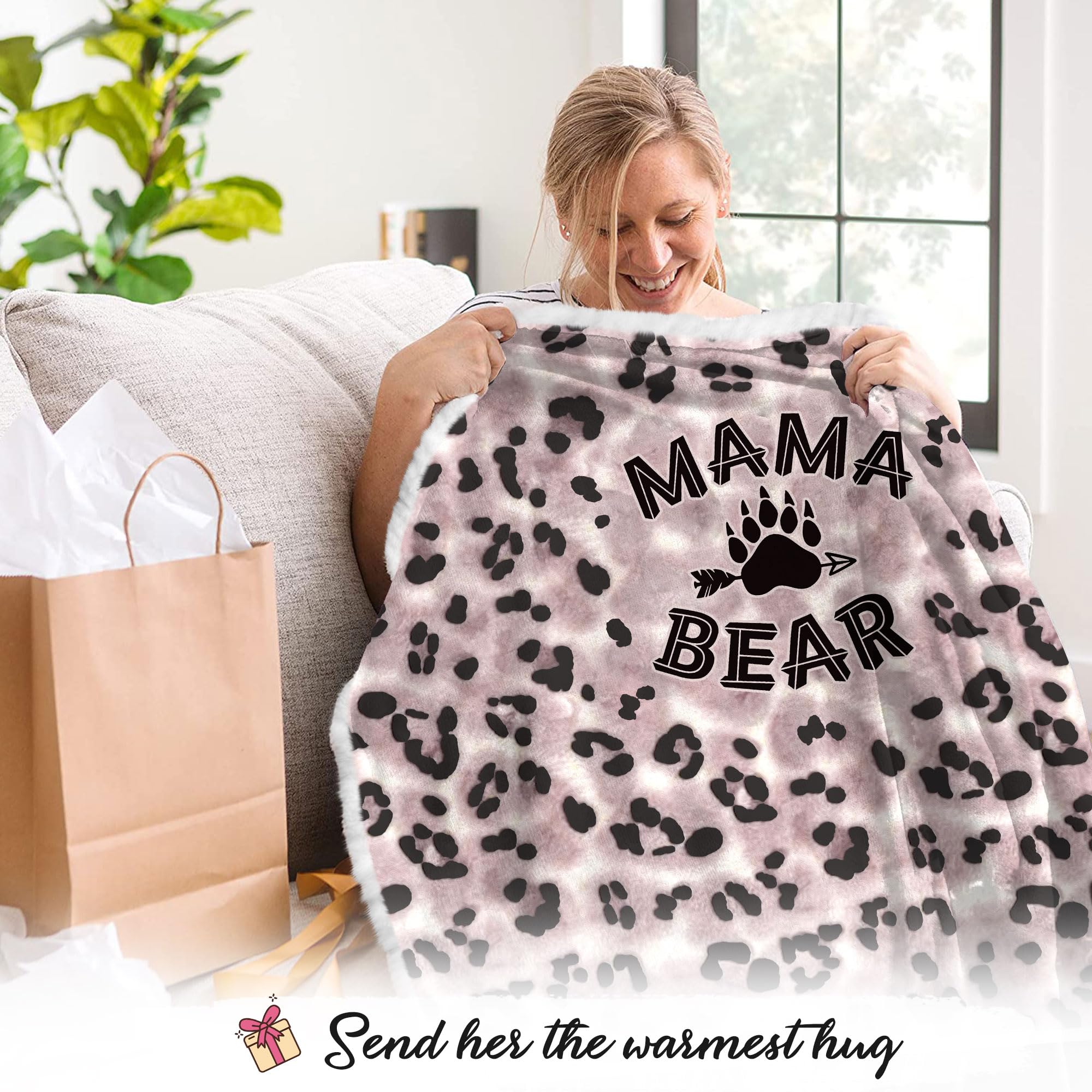 Cozy Leopard Print Wearable Blanket Hoodie for Women - Soft Fleece Hooded Blanket Sweatshirt - Perfect Christmas, Birthday Gift for Mom, Wife, Daughter - Great for Lounging, Netflix Nights & Winter Comfort