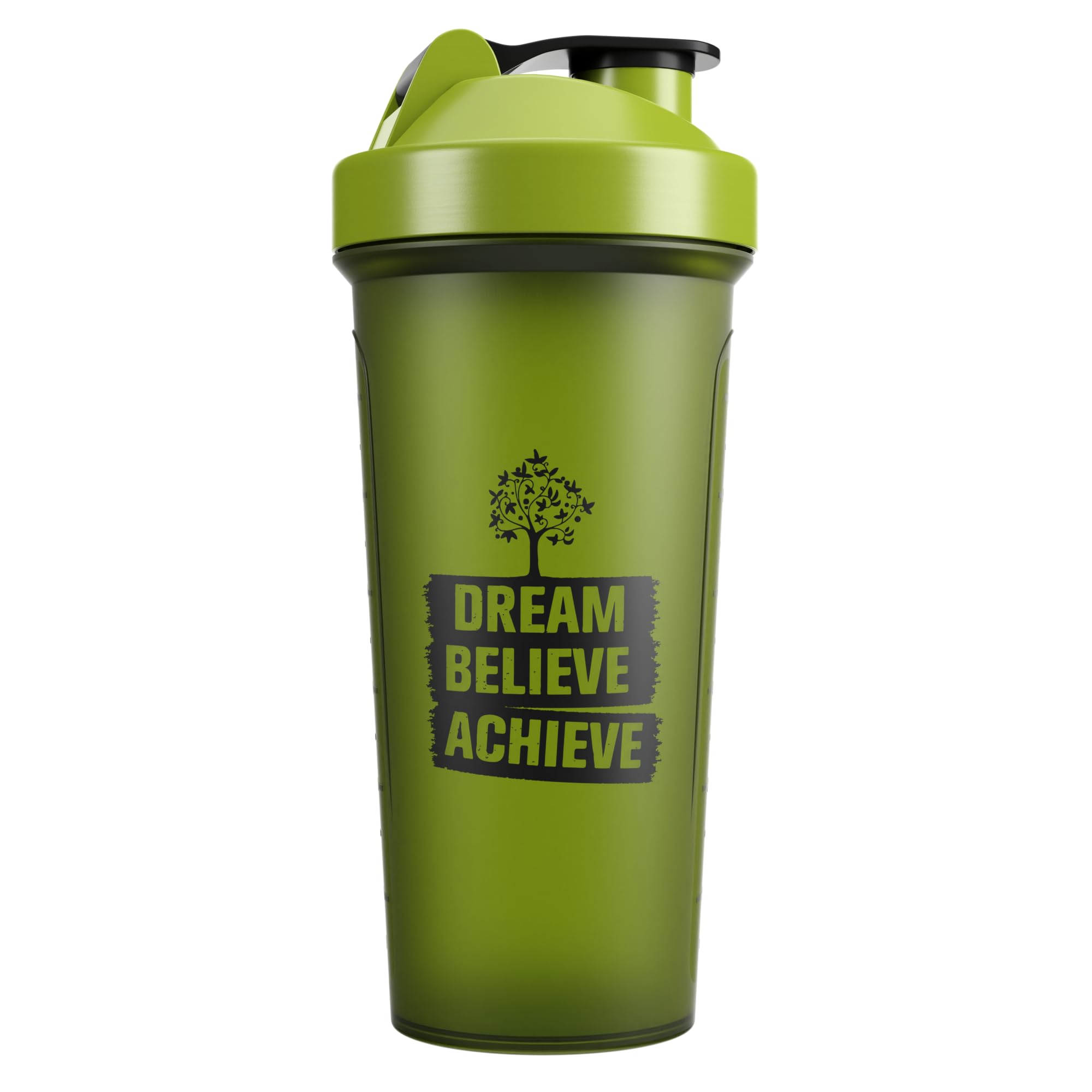 5-Pack Protein Shaker Bottles for Smoothies & Workouts - BPA-Free, Dishwasher Safe, Leak-Proof Fitness Shaker Cups with Motivational Quotes - Perfect for Gym, Post-Workout & Meal Replacement Shakes (VividVibe Collection)