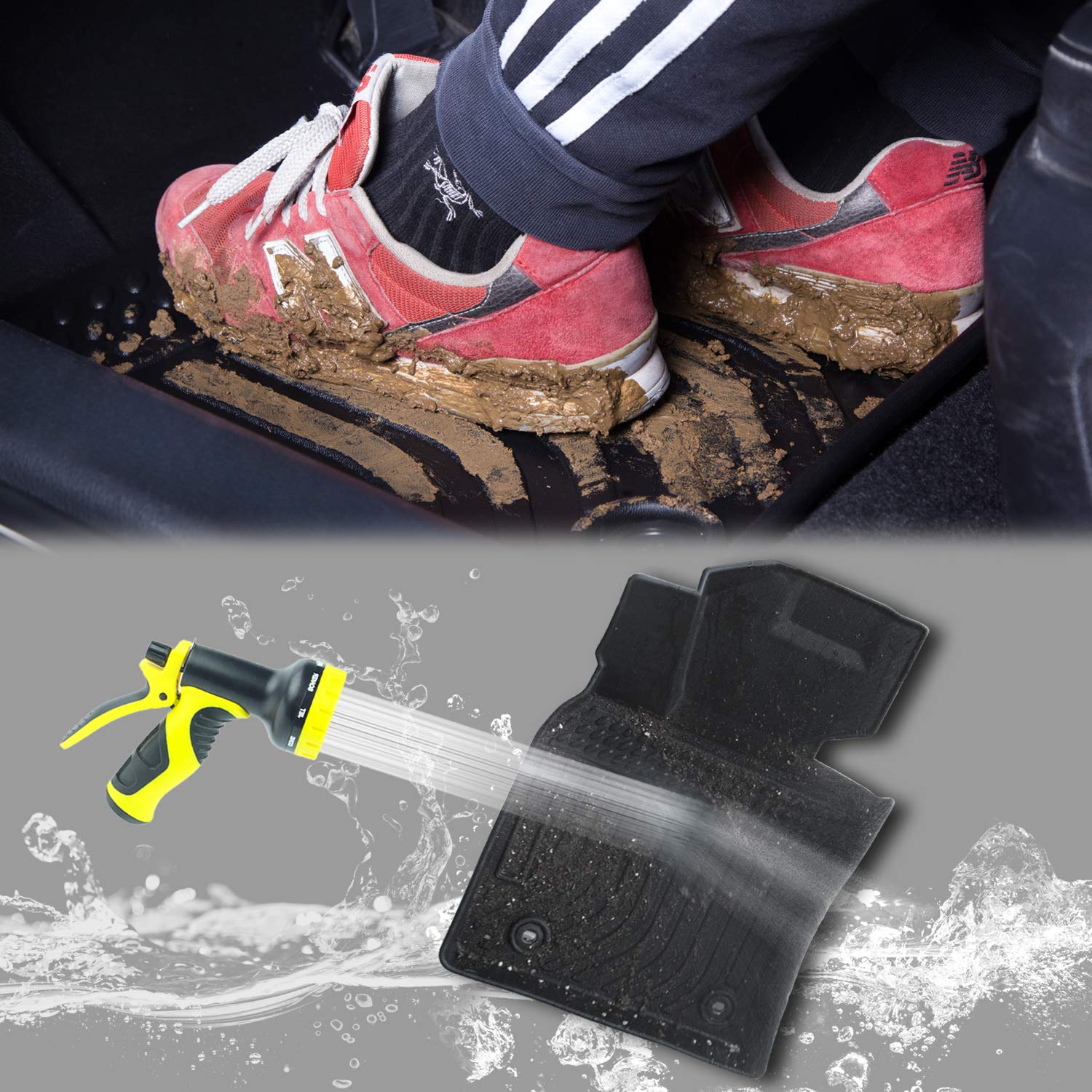 Heavy Duty All Weather Car Mats for Nissan Rogue Sport 2017-2022 - Custom Fit Floor Liners - Durable, Odorless & Non-Slip Protection - Perfect for Daily Commute, Road Trips & Harsh Weather Conditions