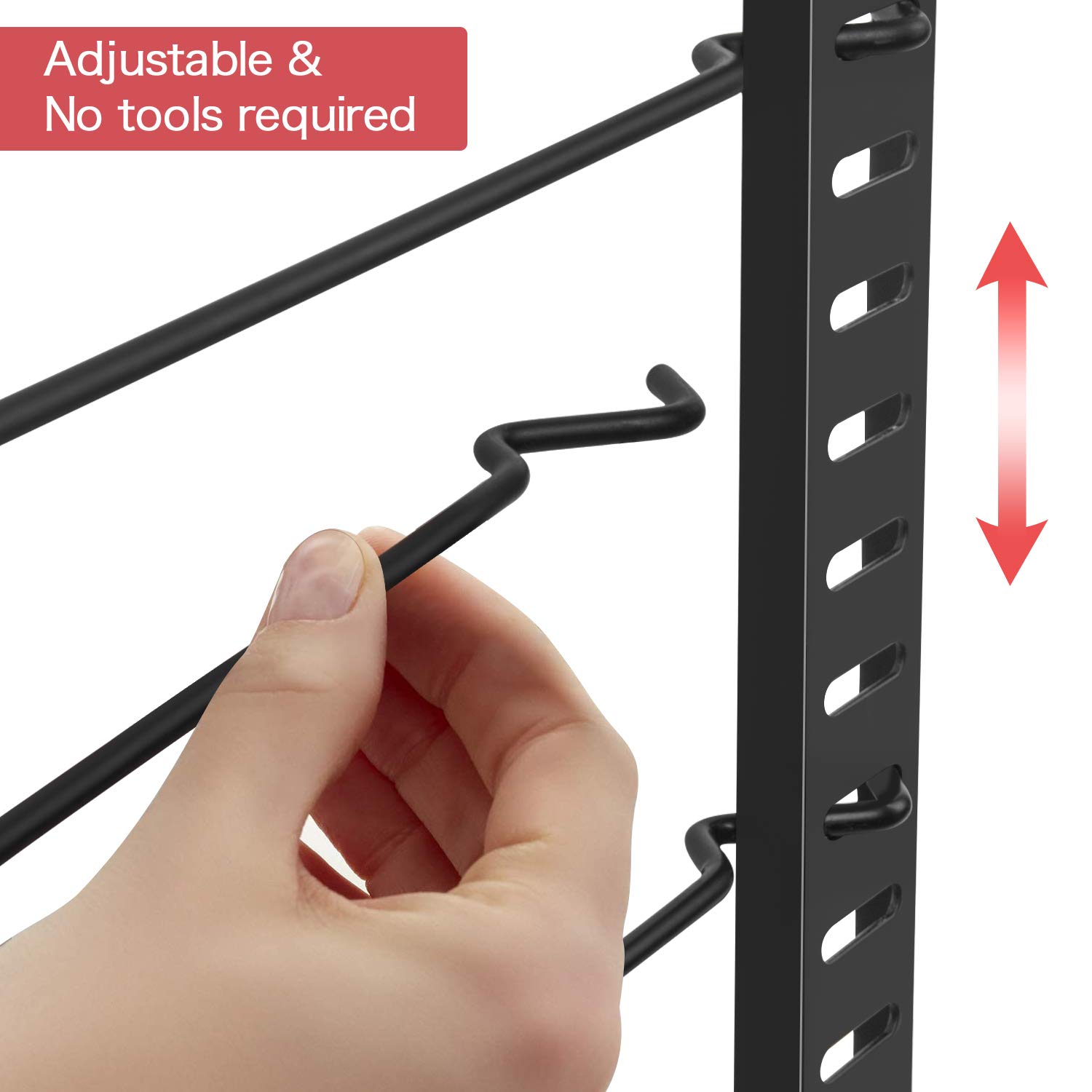 Upgraded X-cosrack Adjustable Wrap Organizer Rack - 8 Wire Holders, Multifunctional Kitchen Storage for Plastic Wrap, Foil & Parchment Paper - Space Saving Cabinet & Pantry Organizer - Black Small (Patent Pending) - Perfect for Kitchen Countertops, Drawers & Closet Organization