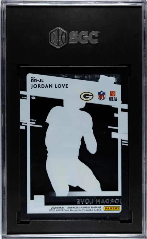 2020 Panini Chronicles Jordan Love Clearly Donruss Rated Rookie Blue SGC 10 /99 - Rare Football Trading Card for Collectors & Sports Fans - Perfect for Display, Investment & Memorabilia Collections